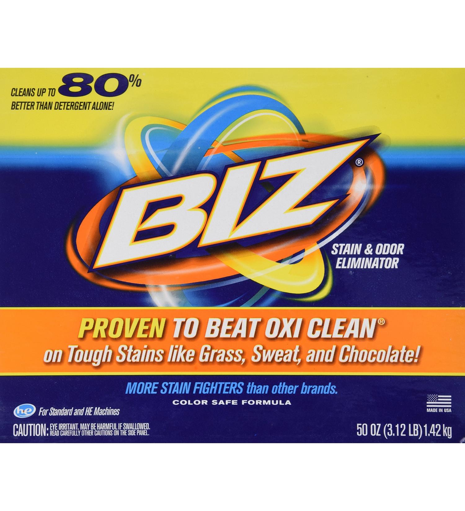 Biz Detergent Stain and Odor Eliminator, 50 Oz