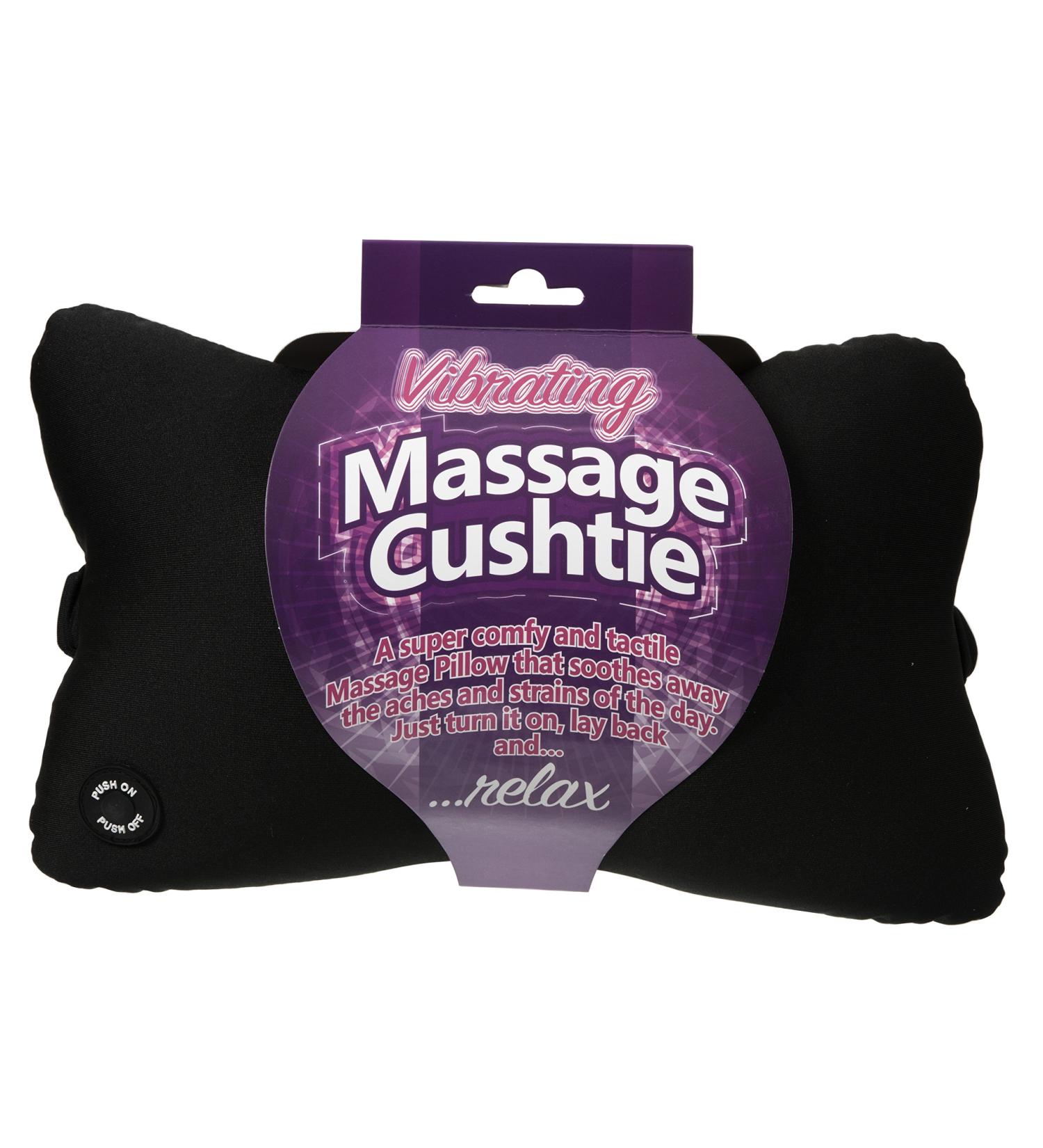 Funtime Gifts Vibrating Massage Pillow - Synthetic Black Therapy Cushion 28x12x19 cm - Perfect for Relaxation & Comfort | International Shipping Available - Buy Online on GoSupps.com