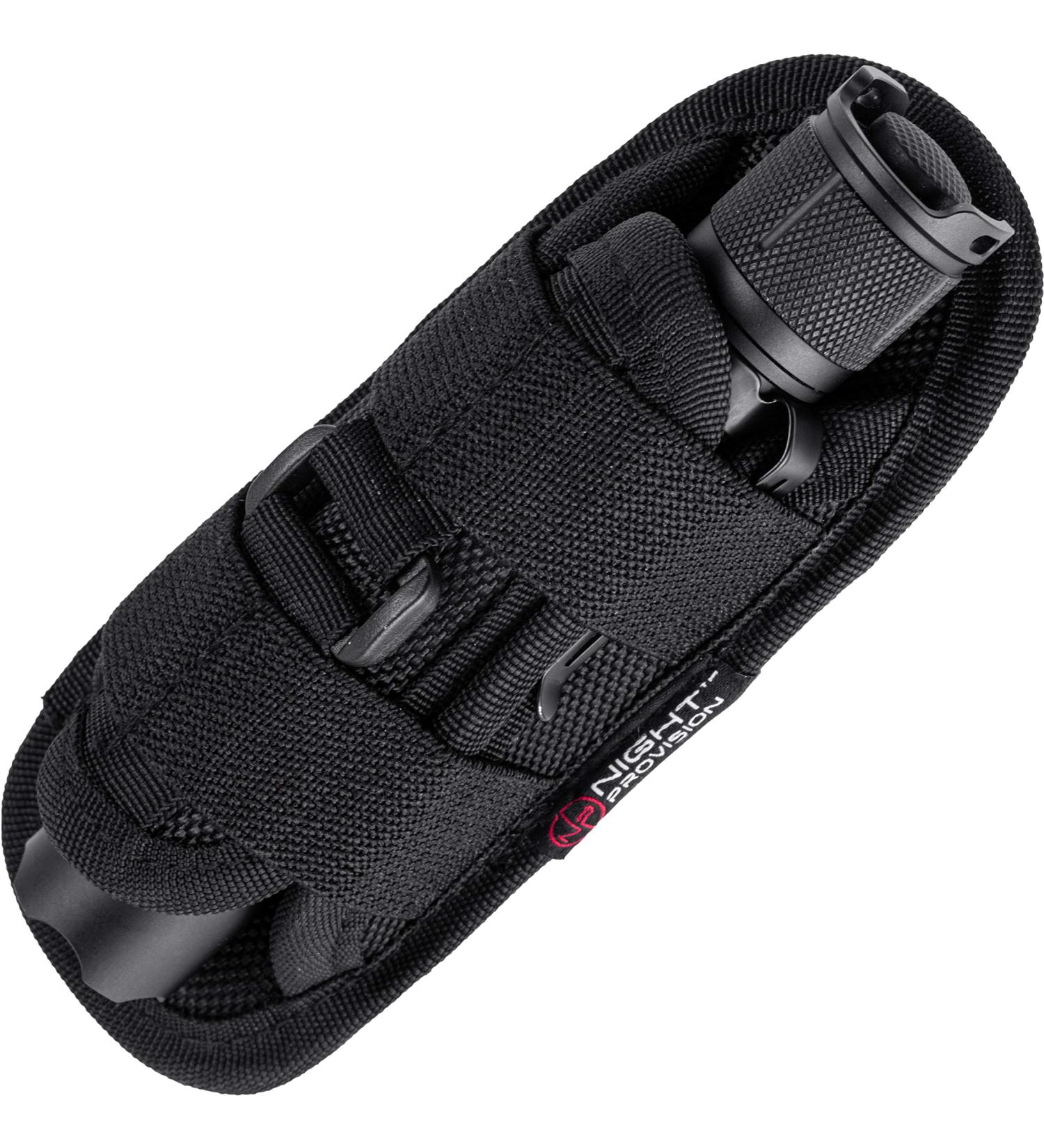 TH1 Tactical Flashlight Holster - Stretchable Rotatable Clip - 360 Degree Holder - Police Military Security - Black - Buy Online on GoSupps.com