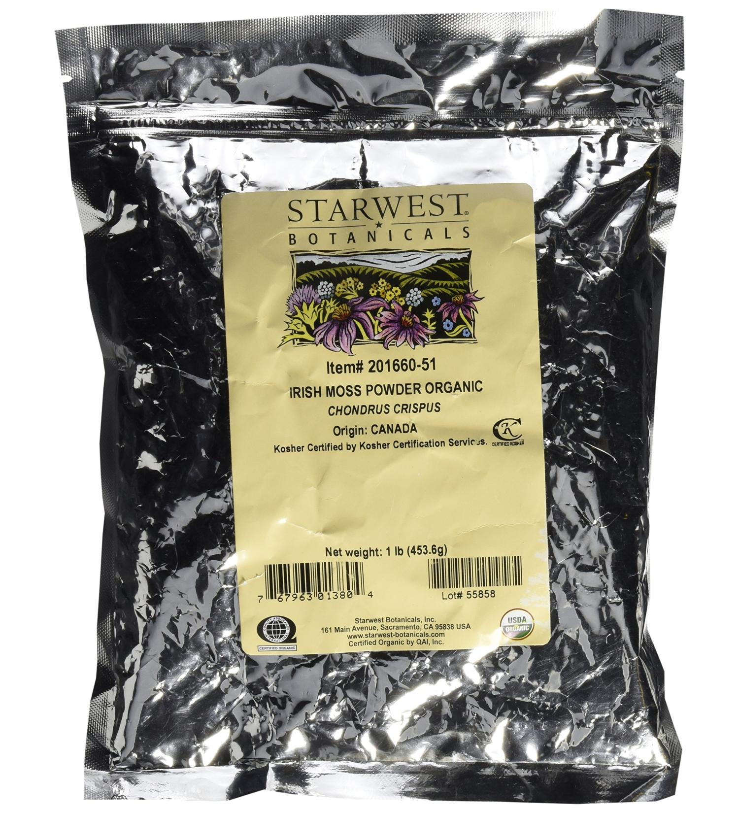 Starwest Botanicals Organic Irish Moss Powder, 1 Pound Canada
