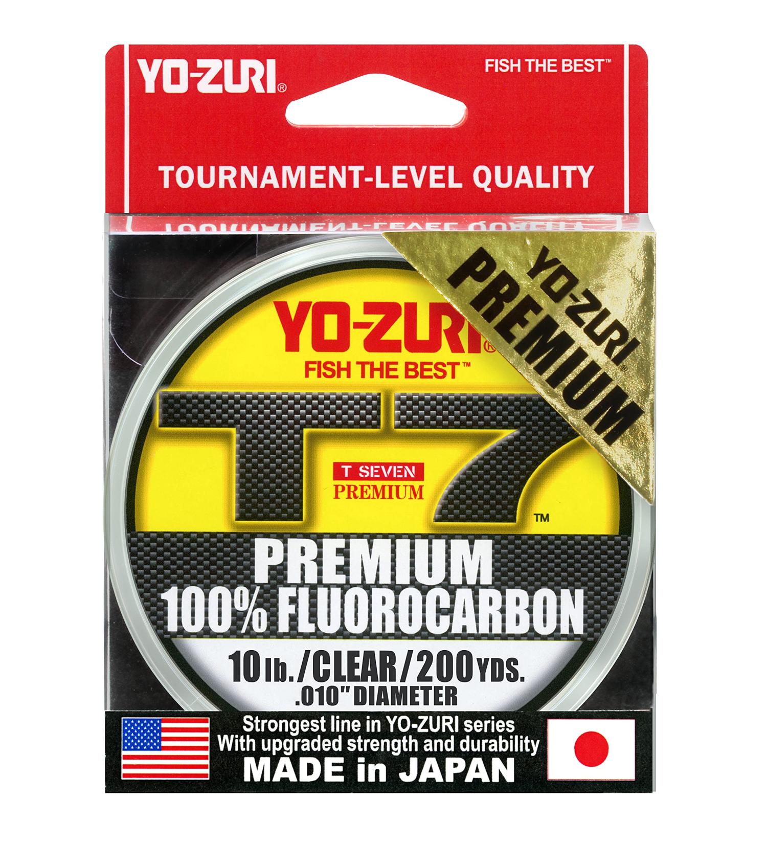 Yo-Zuri T7-10LB-CL-200YD: T-7 Premium Fluorocarbon 10Lb 200Yd, Clear