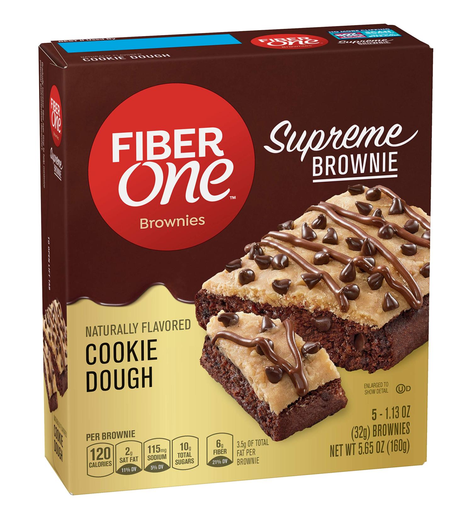 Fiber One Supreme Brownie Cookie Dough 1.13 oz (Pack of 5) - Delicious & Fiber-Rich Treats! - Buy Online on GoSupps.com
