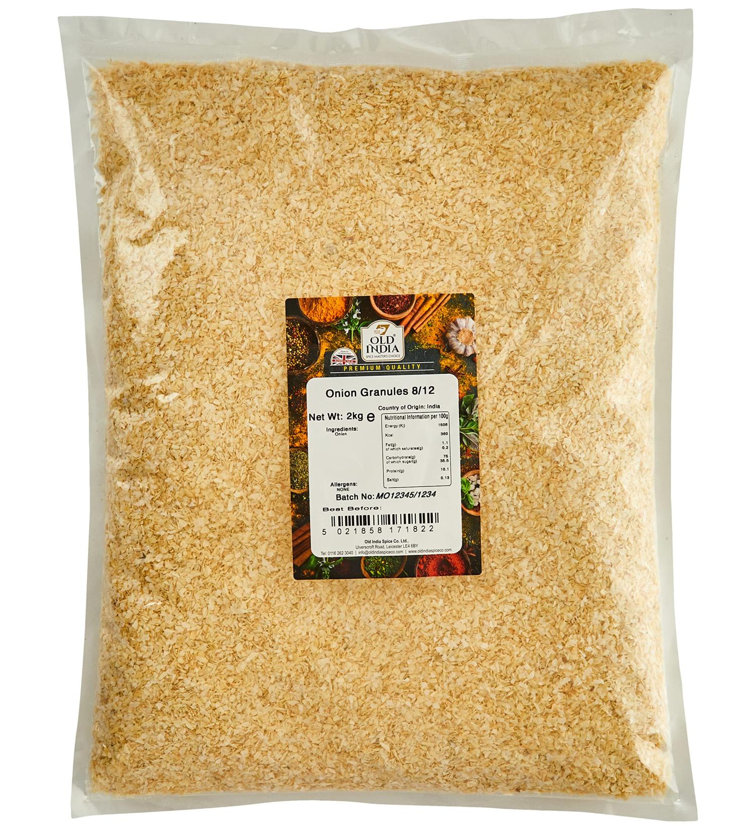 Old India Onion Granules 8/12 - 2kg Pack | Premium Quality Spice | Authentic Indian Flavor - Buy Online on GoSupps.com