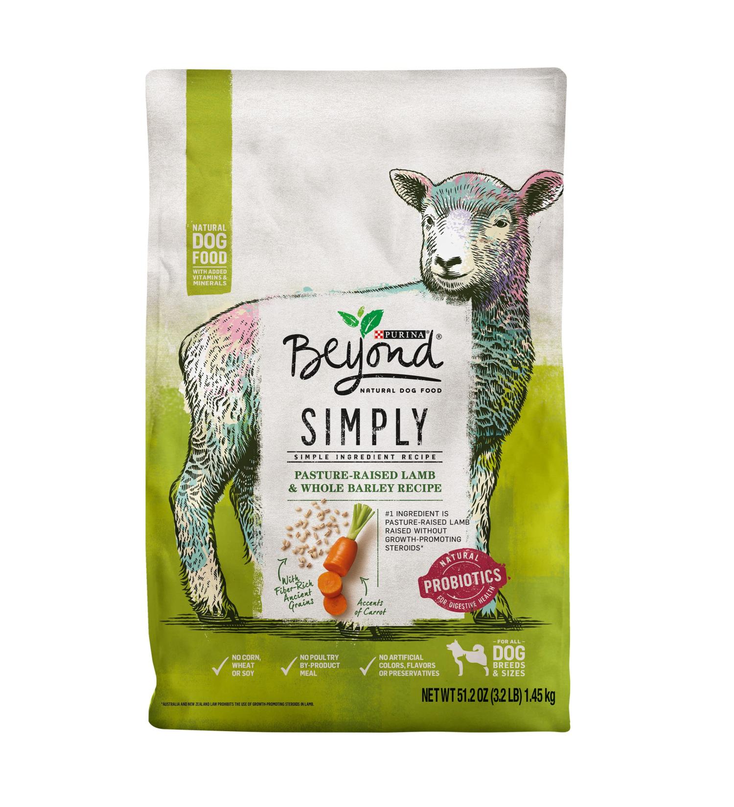 Purina Beyond Simply Natural Lamb & Barley Dry Dog Food 3.2 lb - Grain-Free Adult Formula - Buy Online on GoSupps.com