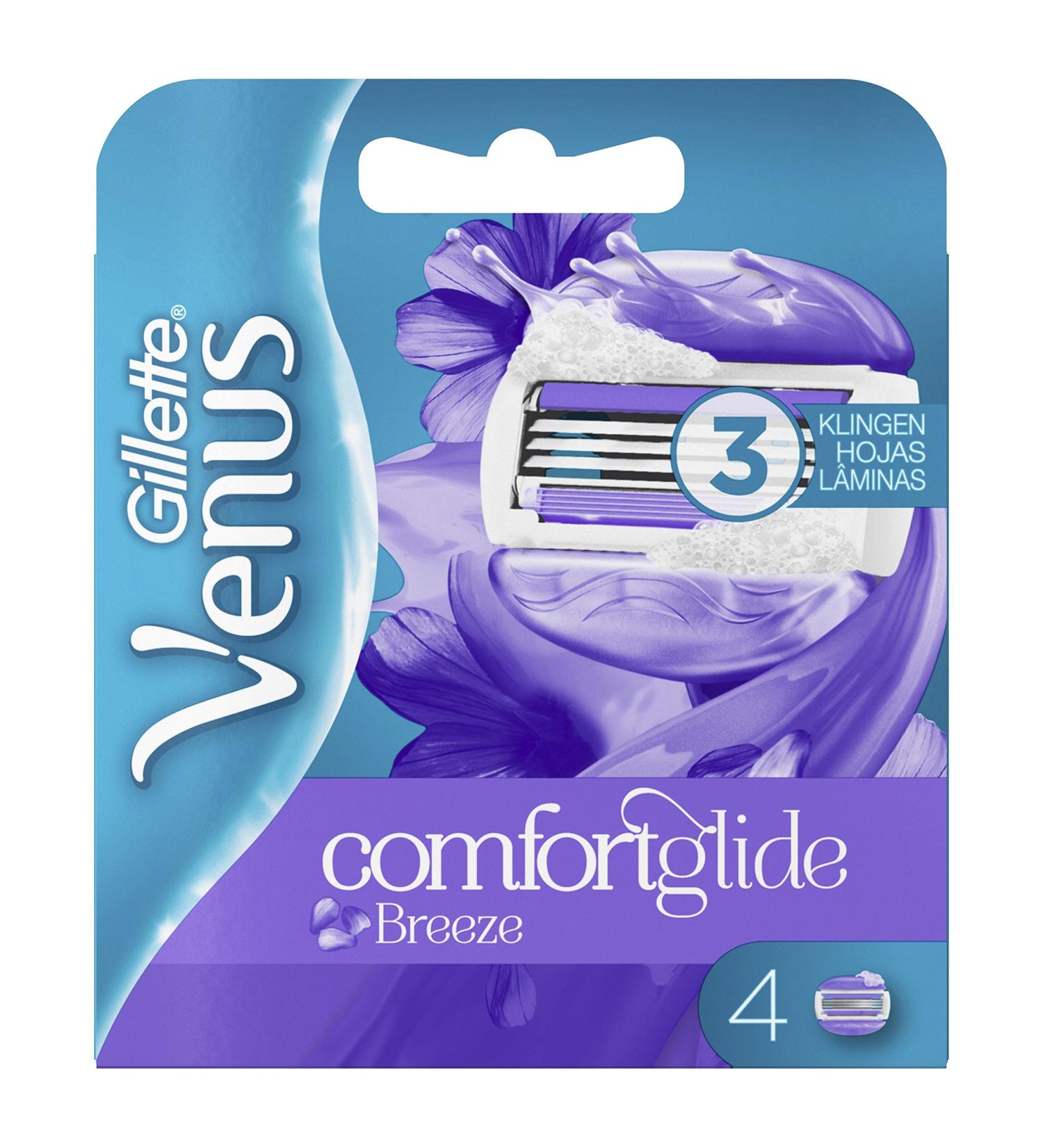 Buy Gillette Venus ComfortGlide Breeze Razor Blades for Women 4-Pack | Smooth Shaving International Shipping - Buy Online on GoSupps.com