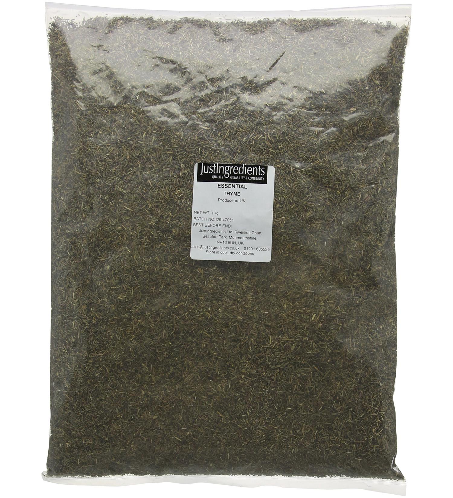 JustIngredients Essentials Thyme 1kg - Premium Quality Thyme for Culinary Delights - Buy Online on GoSupps.com