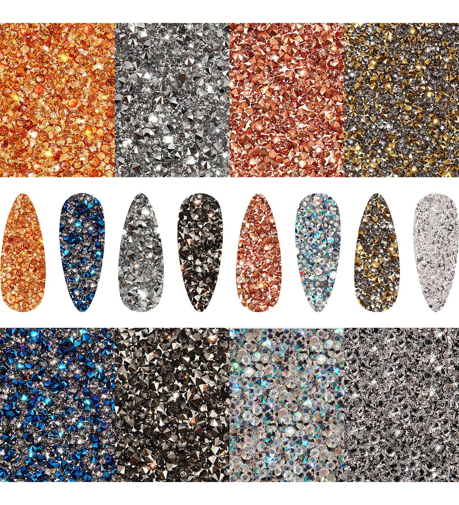 Ultra Mini Micro Diamond Glass Sand Rhinestones - 11520 Pieces 0.047-0.051 Inch - Nail Design, Makeup, DIY Craft - Multi Color - Buy Online on GoSupps.com