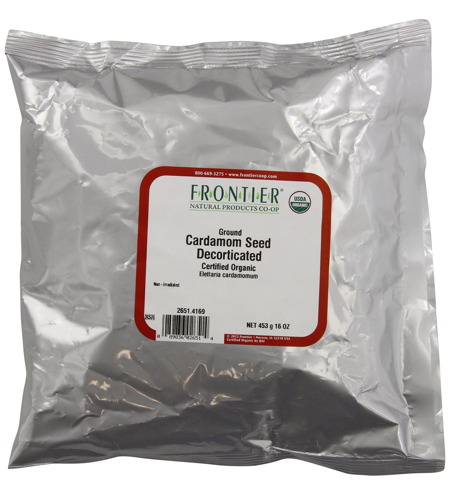 Organic Decorticated Cardamom Seed Powder - 16 oz Bag - Buy Online on GoSupps.com