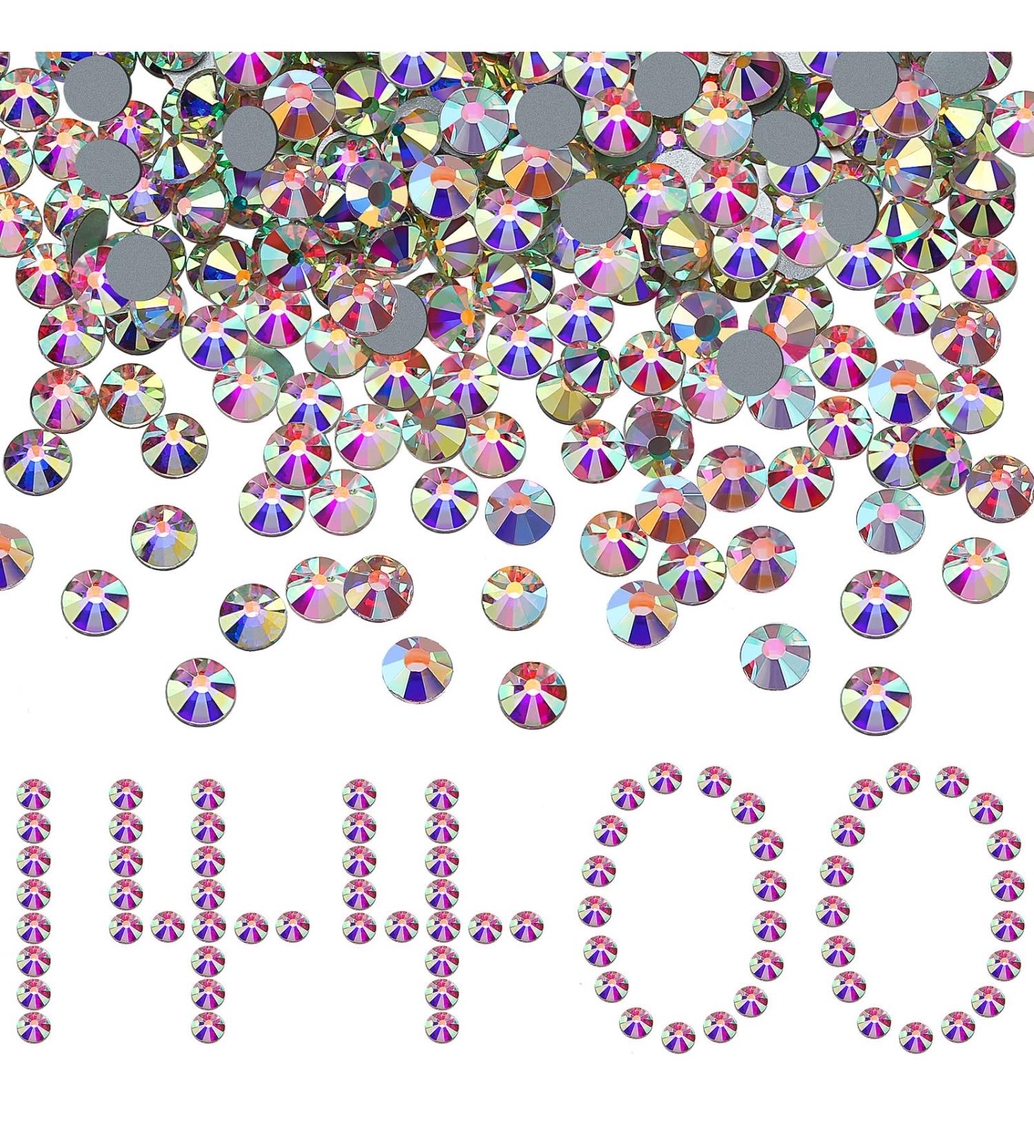 14,400 Pcs Crystal Hotfix Rhinestones | Large Quantity Glass Flatback Gems for DIY Crafts | Crystal AB SS10 - Buy Online on GoSupps.com