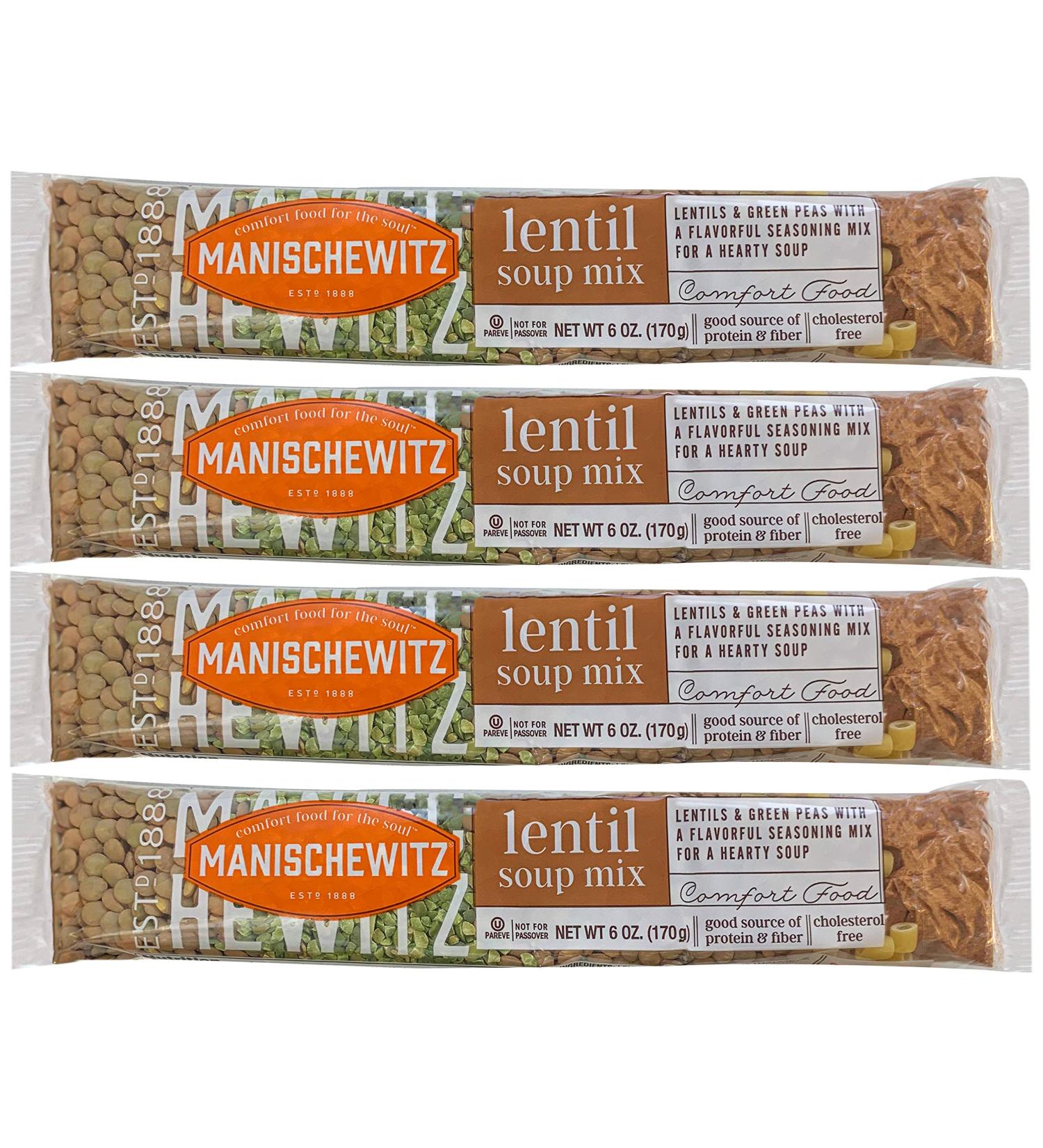 Manischewitz Lentil Soup Mix (4 Pack) Cello Soup Mix