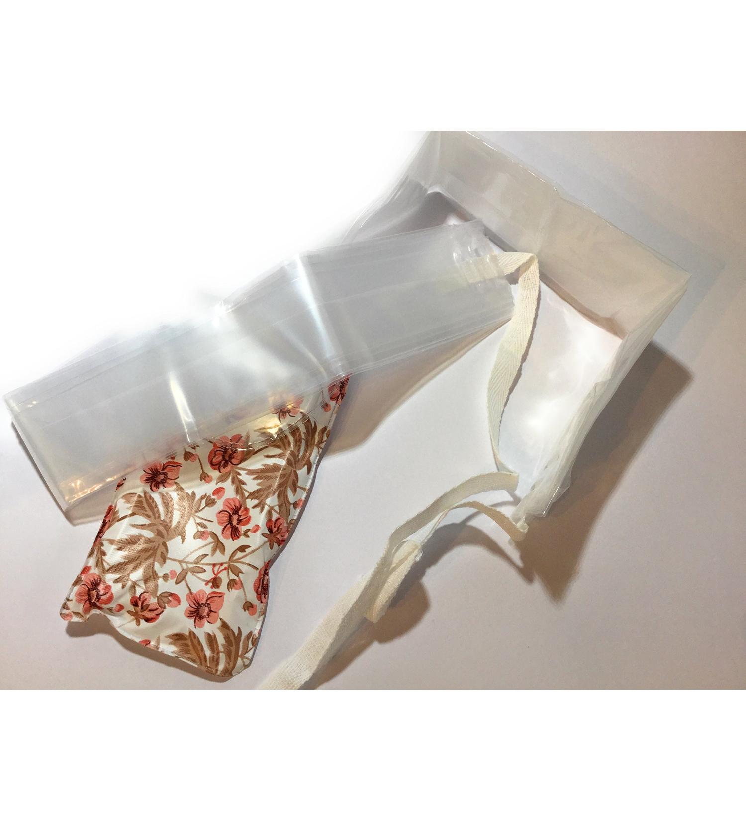 niavida 4 x rain Cover Unisex Transparent Without Print with 2 Bands Surface Approx. 50 x 44 cm