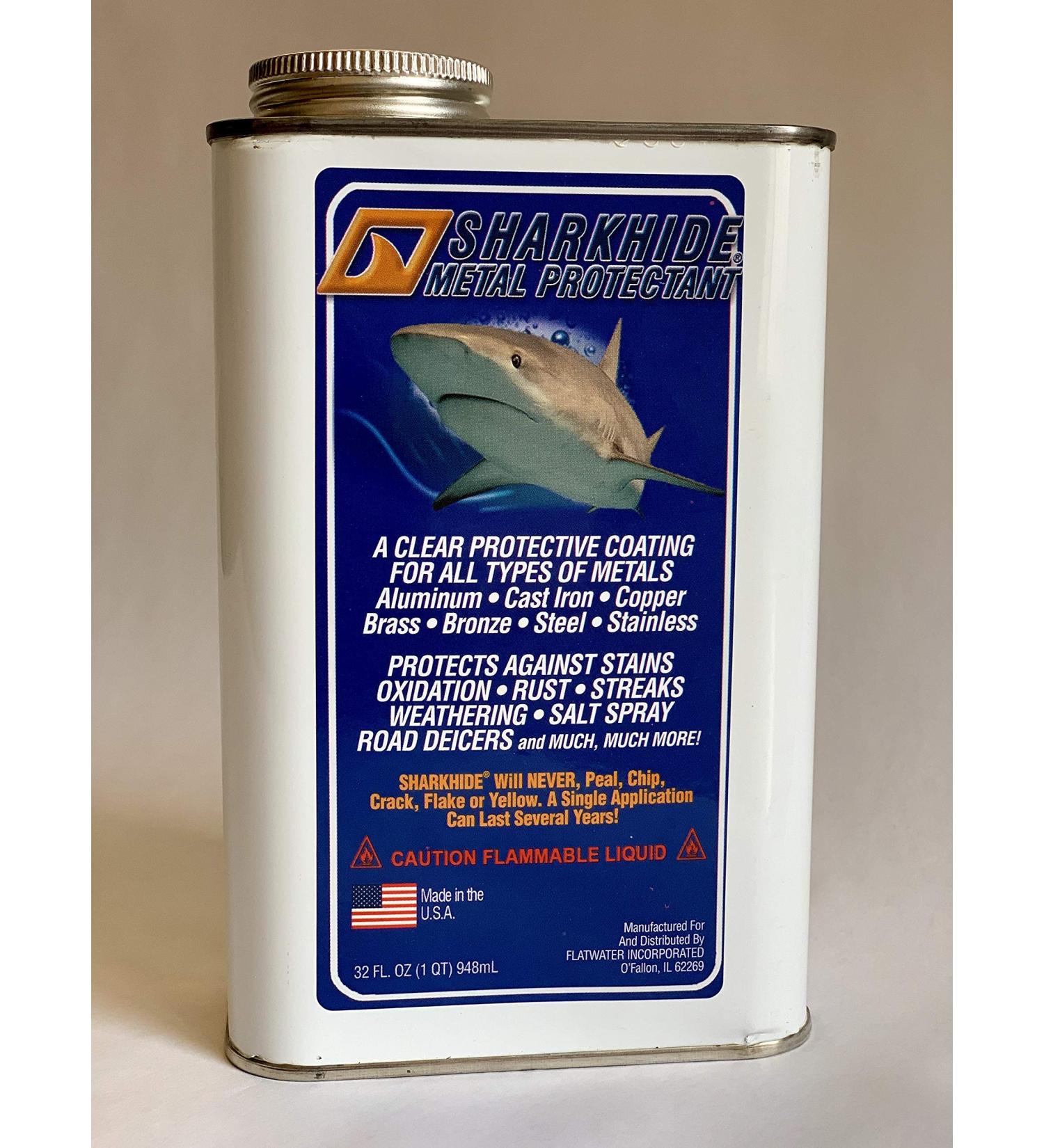 Sharkhide Metal Protectant | Polymer Protectant for Aluminum, Cast Iron, Copper, Brass, Bronze, Steel | Rust, Stain, Oxidation, Streak, & Weathering Protection 32 oz (1 Quartz) 1 - Buy Online on GoSupps.com