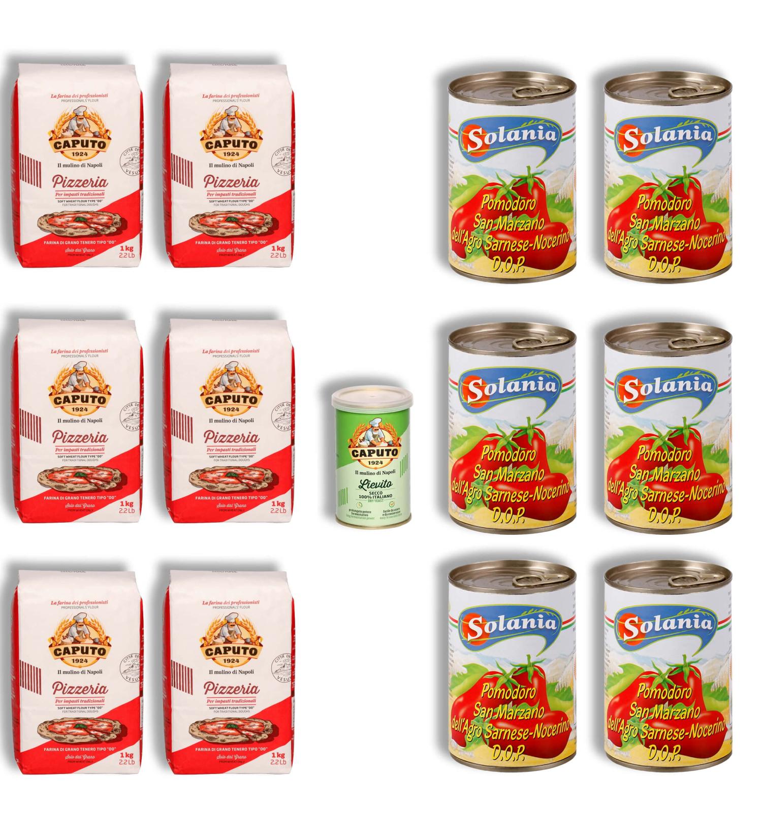 Buy Delicret Naples Pizza Kit - Authentic Caputo Pizzeria Flour San Marzano Tomatoes & Yeast - Neapolitan Pizza Recipes & Storage Included - Buy Online on GoSupps.com