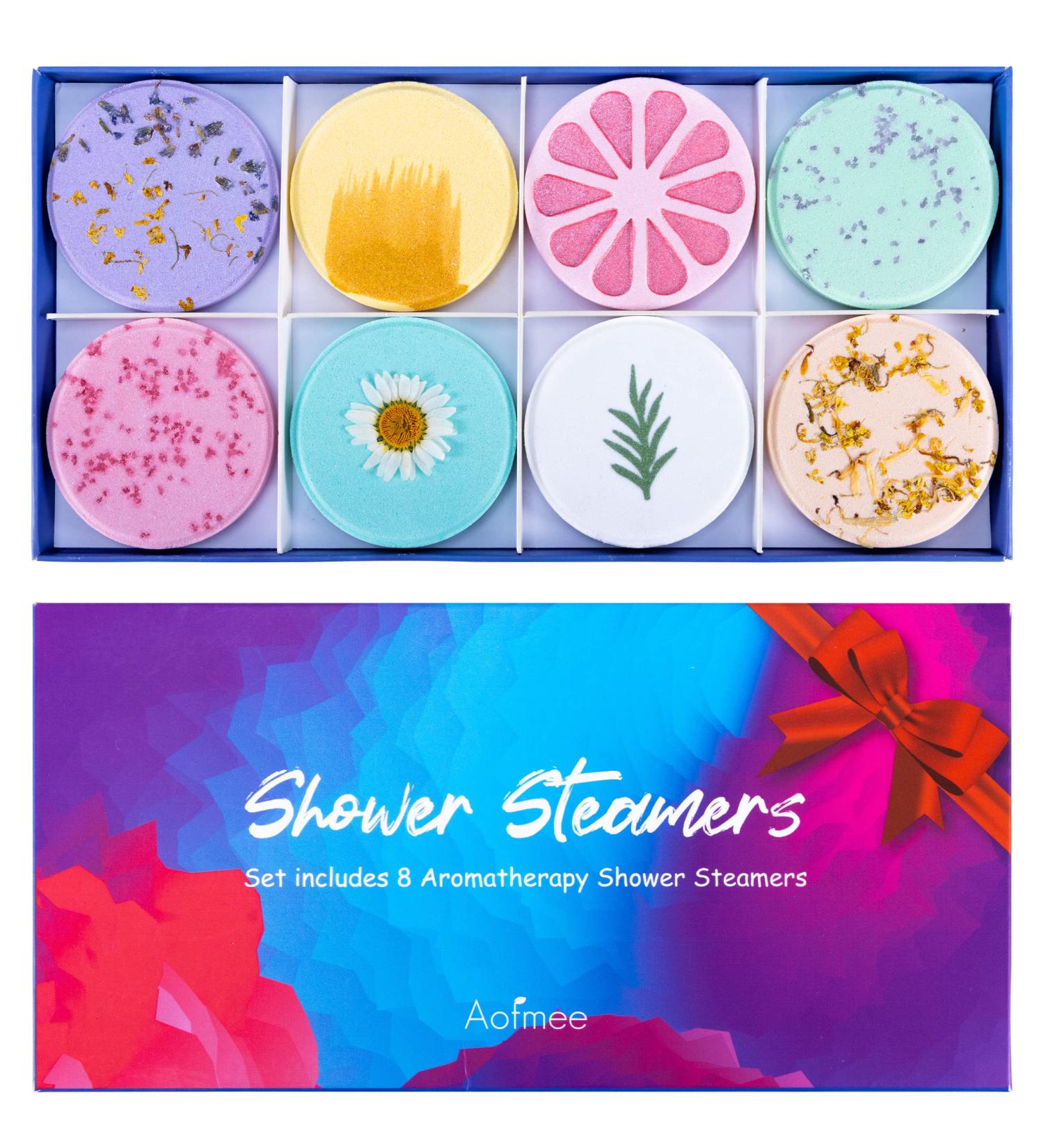 Aofmee Shower Steamers Aromatherapy - Pack of 8 Shower Bombs Gift Set with Essential Oils for Relaxation - Mother's Day & Birthday Spa Gifts - Buy Online on GoSupps.com