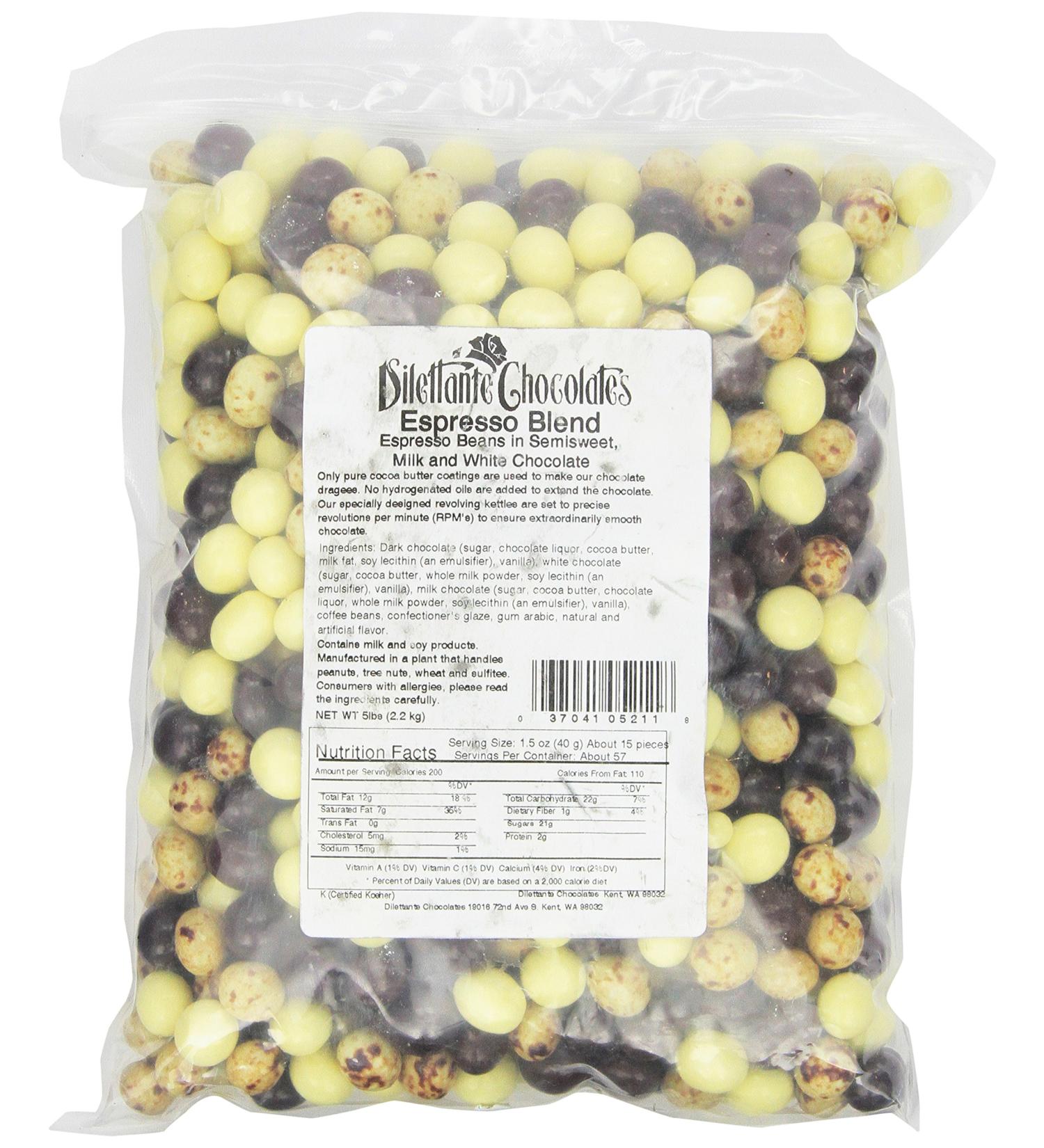 Dilettante Espresso Blend Chocolate Covered Espresso Beans - 5 lb - Buy Online on GoSupps.com