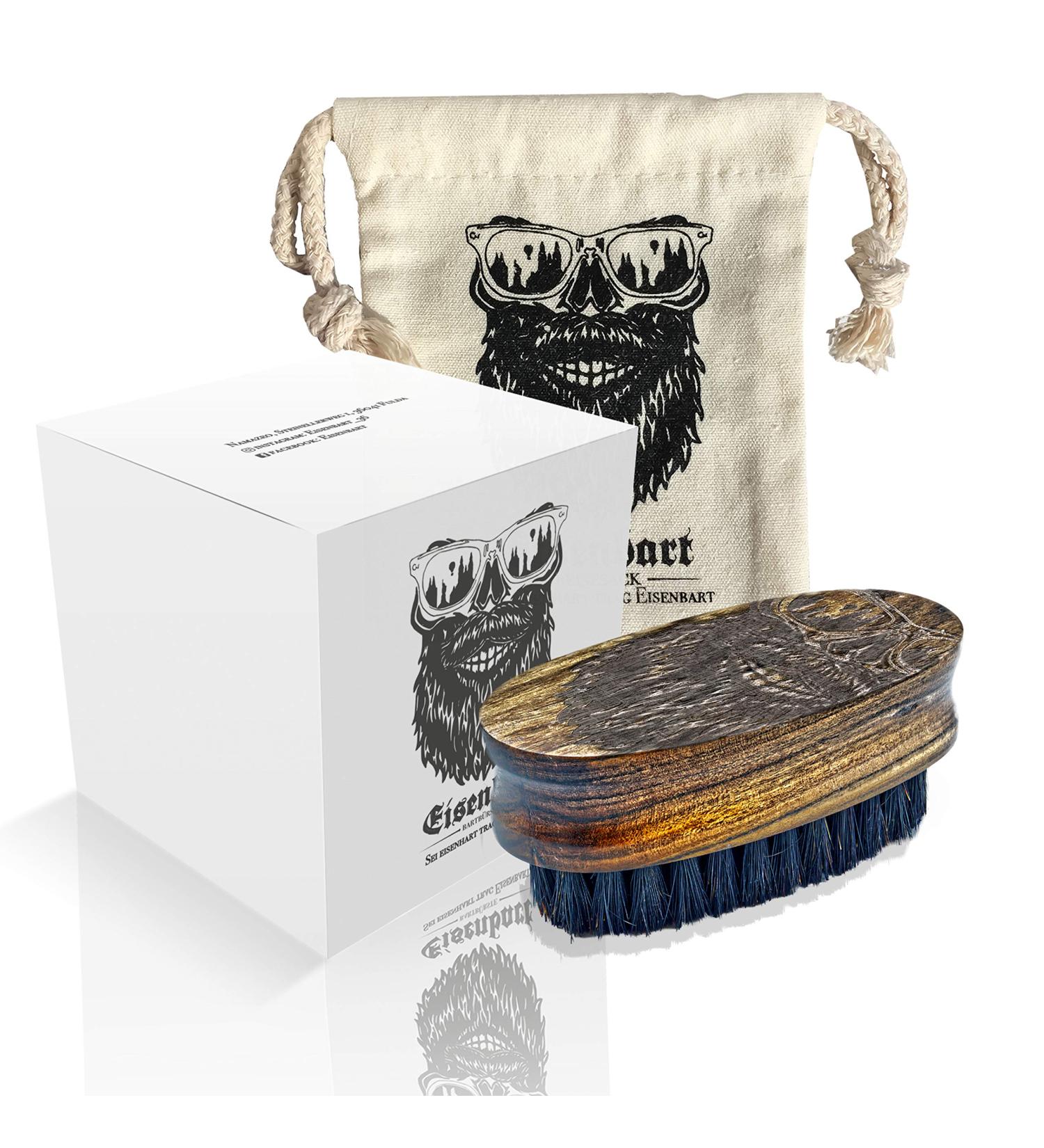 Premium Eisenbart Beard Brush with Wild Boar Bristles | Antistatic Sandalwood Beard Care Tool - International Shipping - Buy Online on GoSupps.com