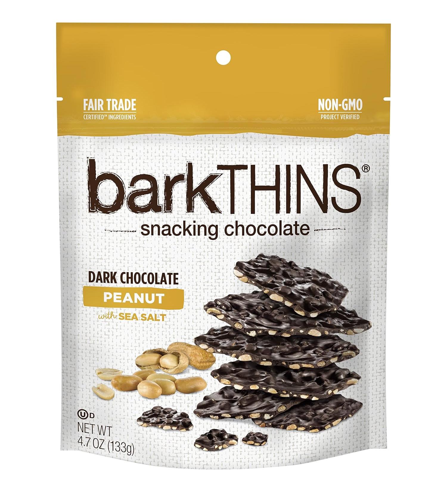 barkTHINS Dark Chocolate Peanut with Sea Salt 4.7oz - 6 Pack - Buy Online on GoSupps.com