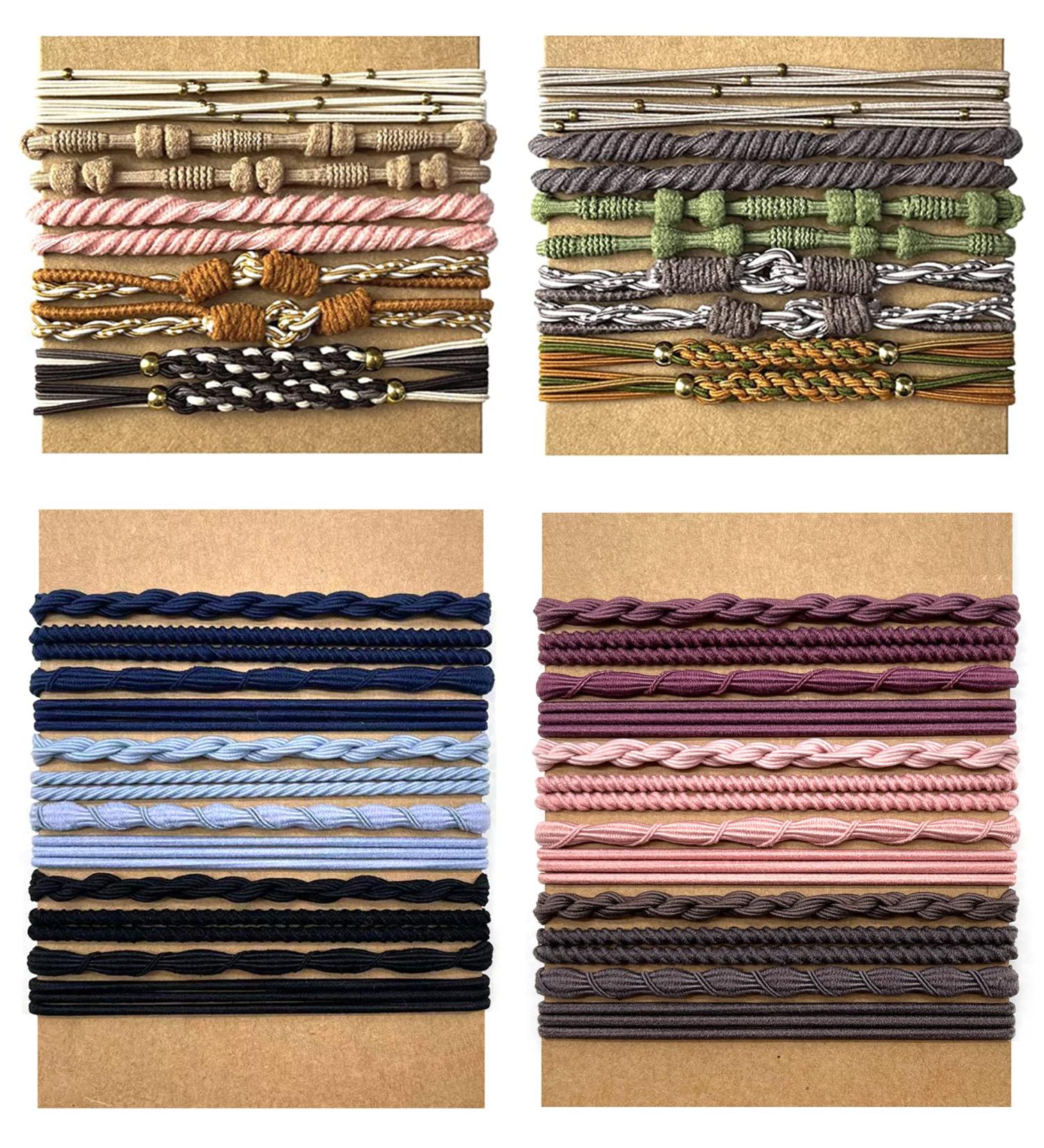 SONNYX 44 PCS Boho Hair Ties for Women - Cute Elastic Colorful Bracelet Hair Ties - Buy Online on GoSupps.com