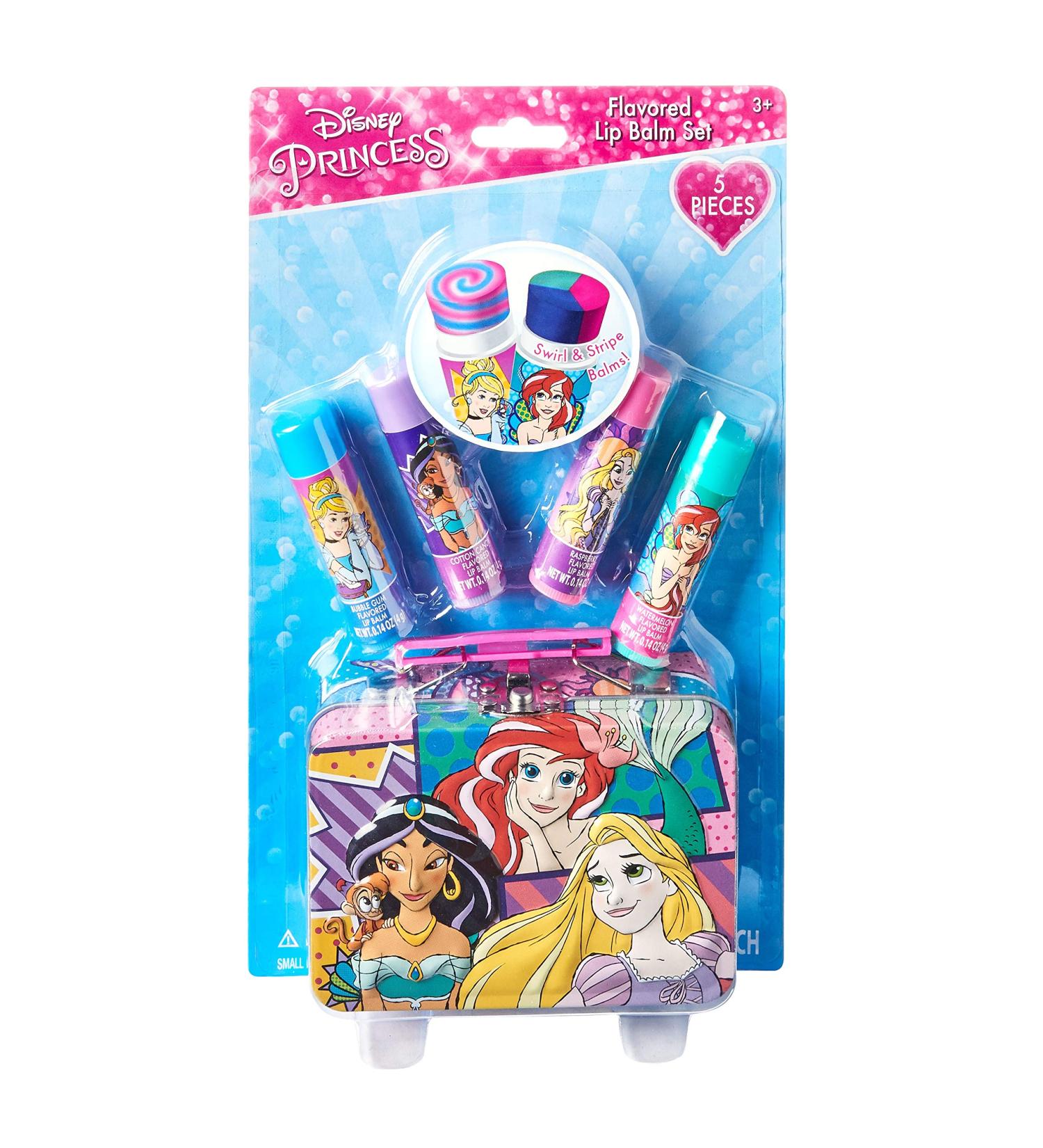 Princess 5-Piece Kids Lip Balm Tin Stocking Stuffer Gift Set Product Name