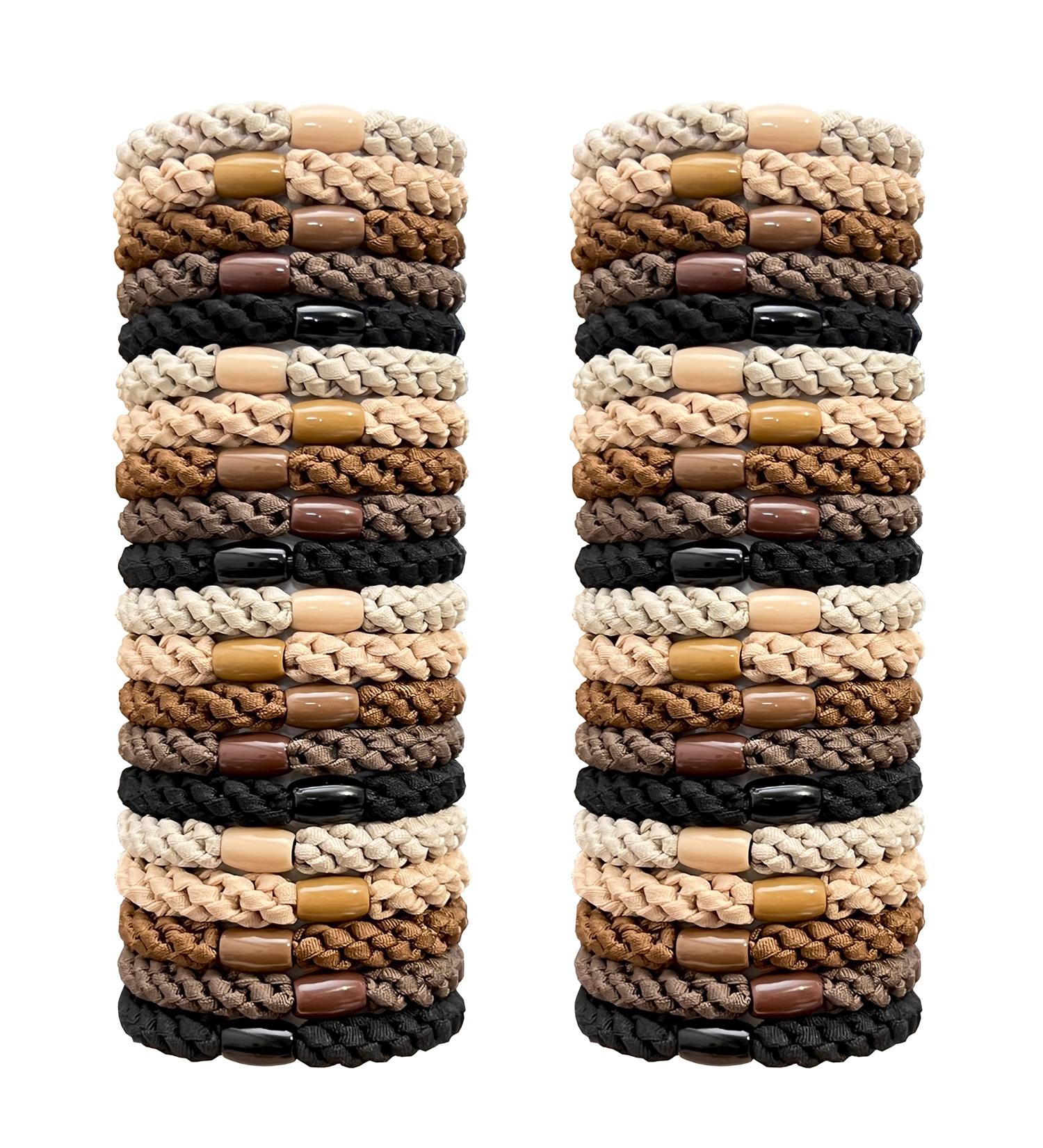 HettichSilk 40 pcs Hair Ties for Women Men Girls - Elastic Hair Bands Bracelet for Ponytail Holders - Braided Hair Elastics for Thick Hair - Buy Online on GoSupps.com