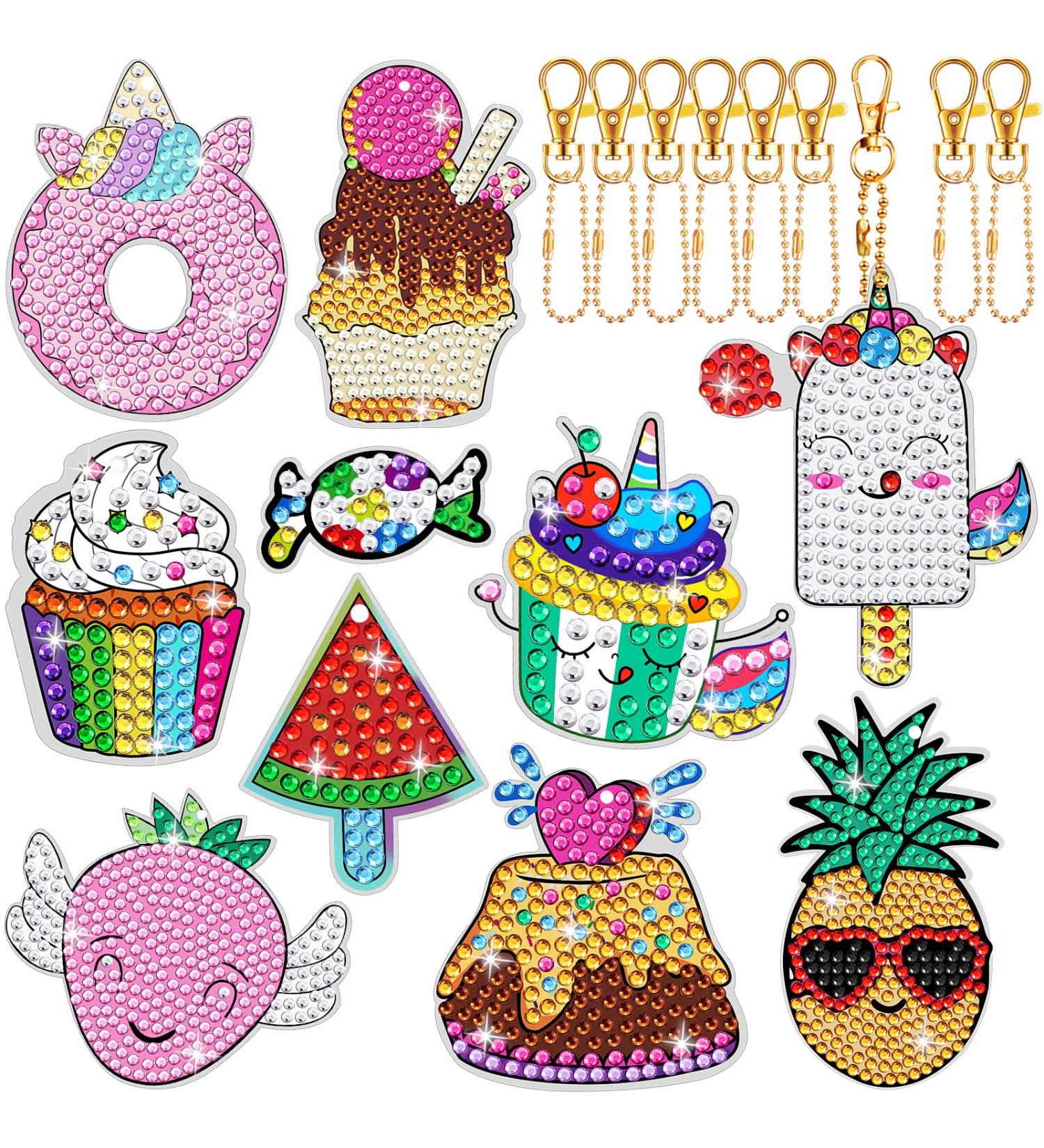 DIY Crystal Paint Arts And Crafts Set, Pittura Cristallo Per Bambini, Ciondoli E Portachiavi Fai Da Te