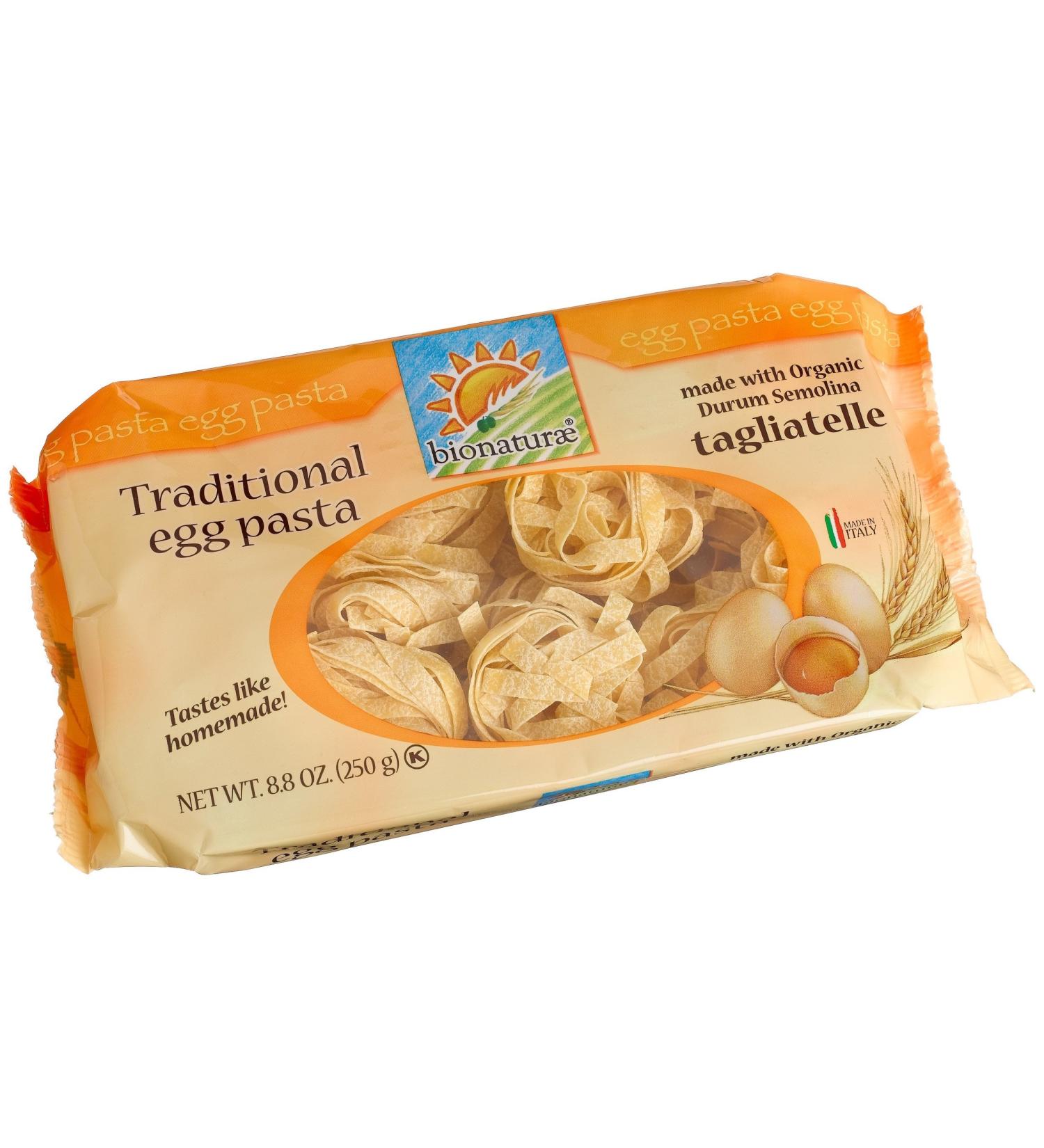 bionaturae Tagliatelle Egg Pasta, 8.8 Ounce Bags (Pack of 6)