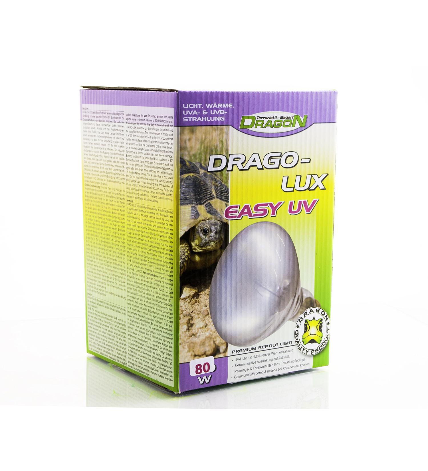 Dragon DRAGO-LUX UV Lamp - E27 Thread - High UVA & UVB (80W) - International Shipping Available - Buy Online on GoSupps.com