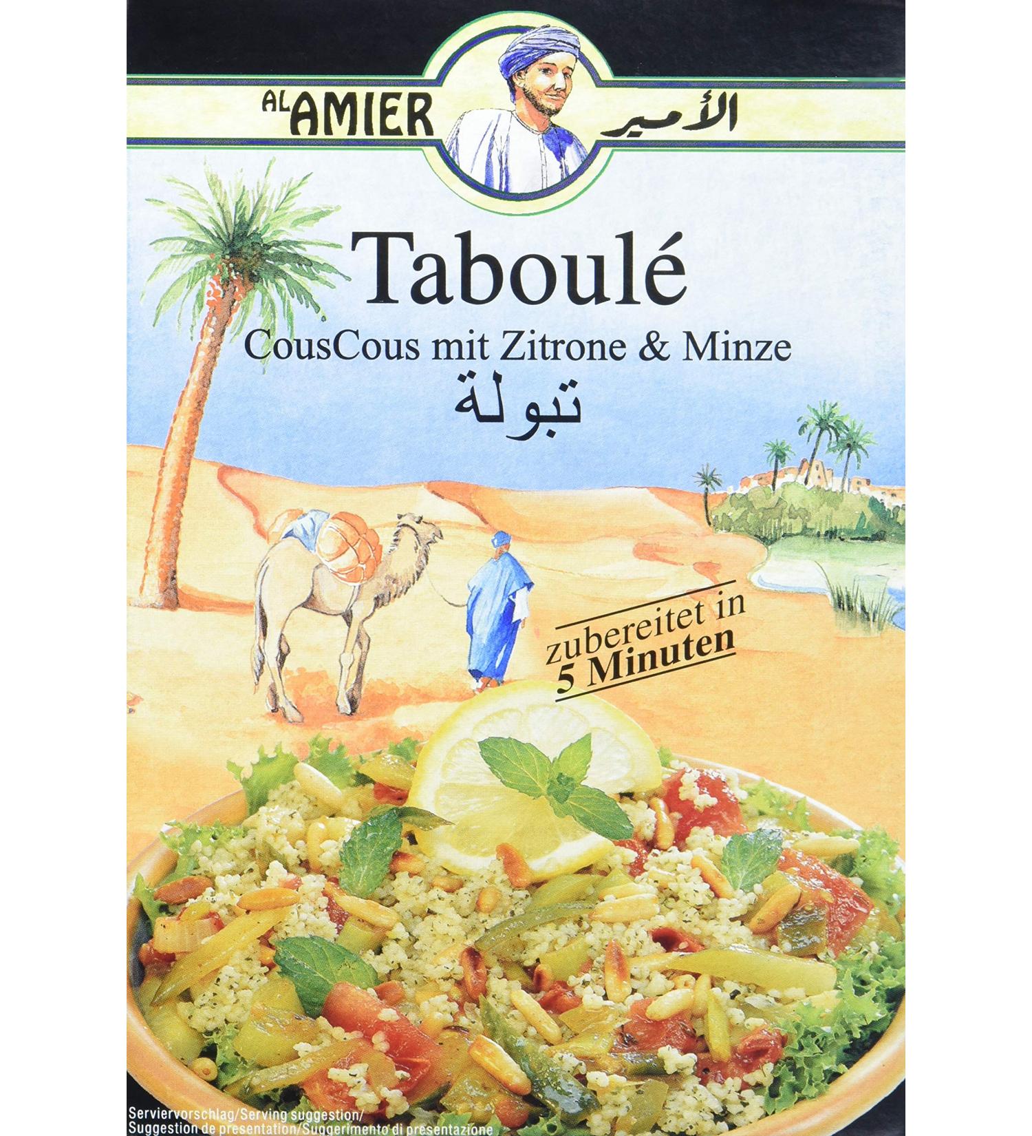 Al Amier Tabbouleh & Couscous Salad Mix - Pack of 6 (6 x 185g) | Authentic Mediterranean Flavor for International Shipping - Buy Online on GoSupps.com