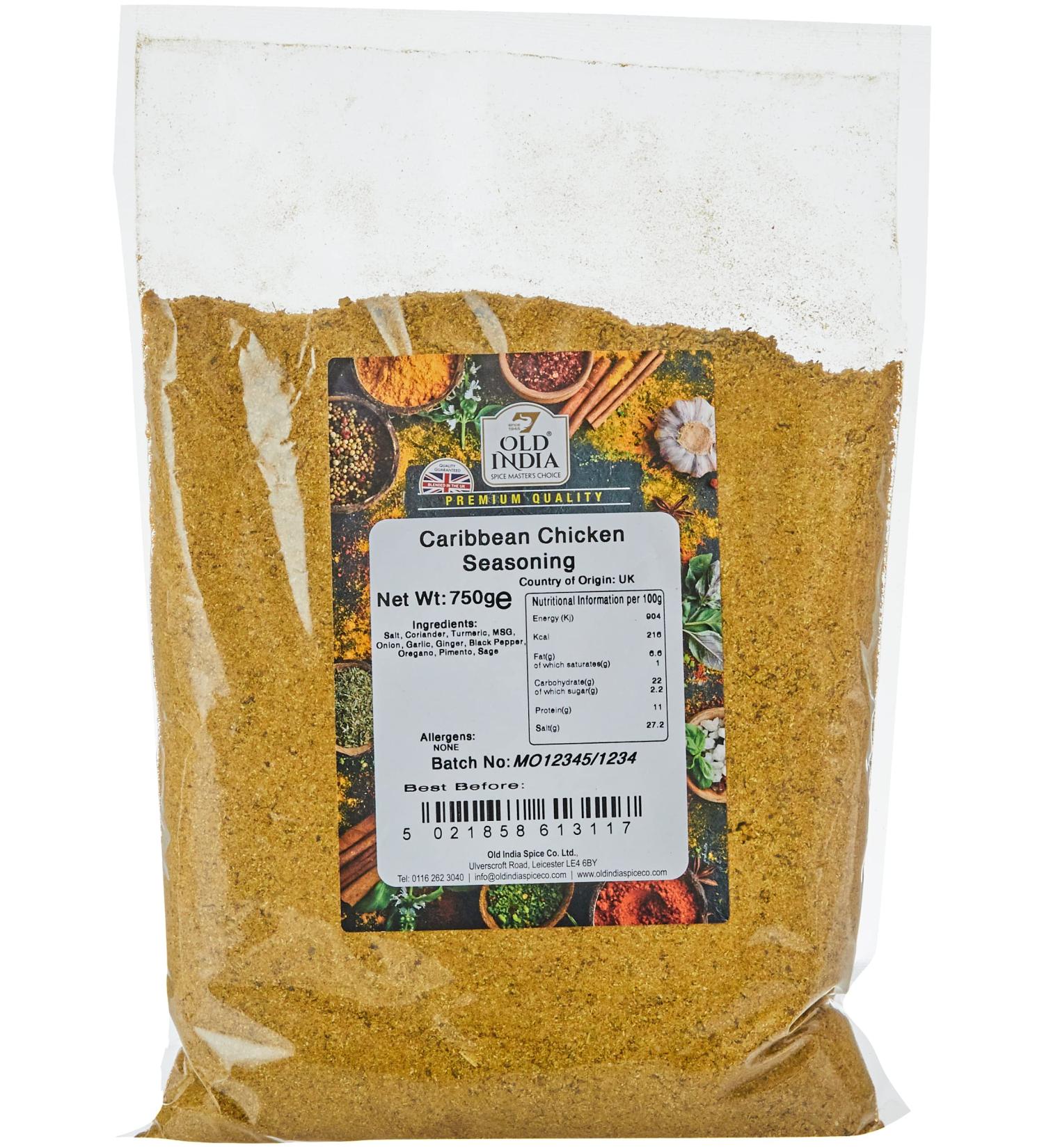 Old India Caribbean Chicken Seasoning 750g - Buy Online on GoSupps.com