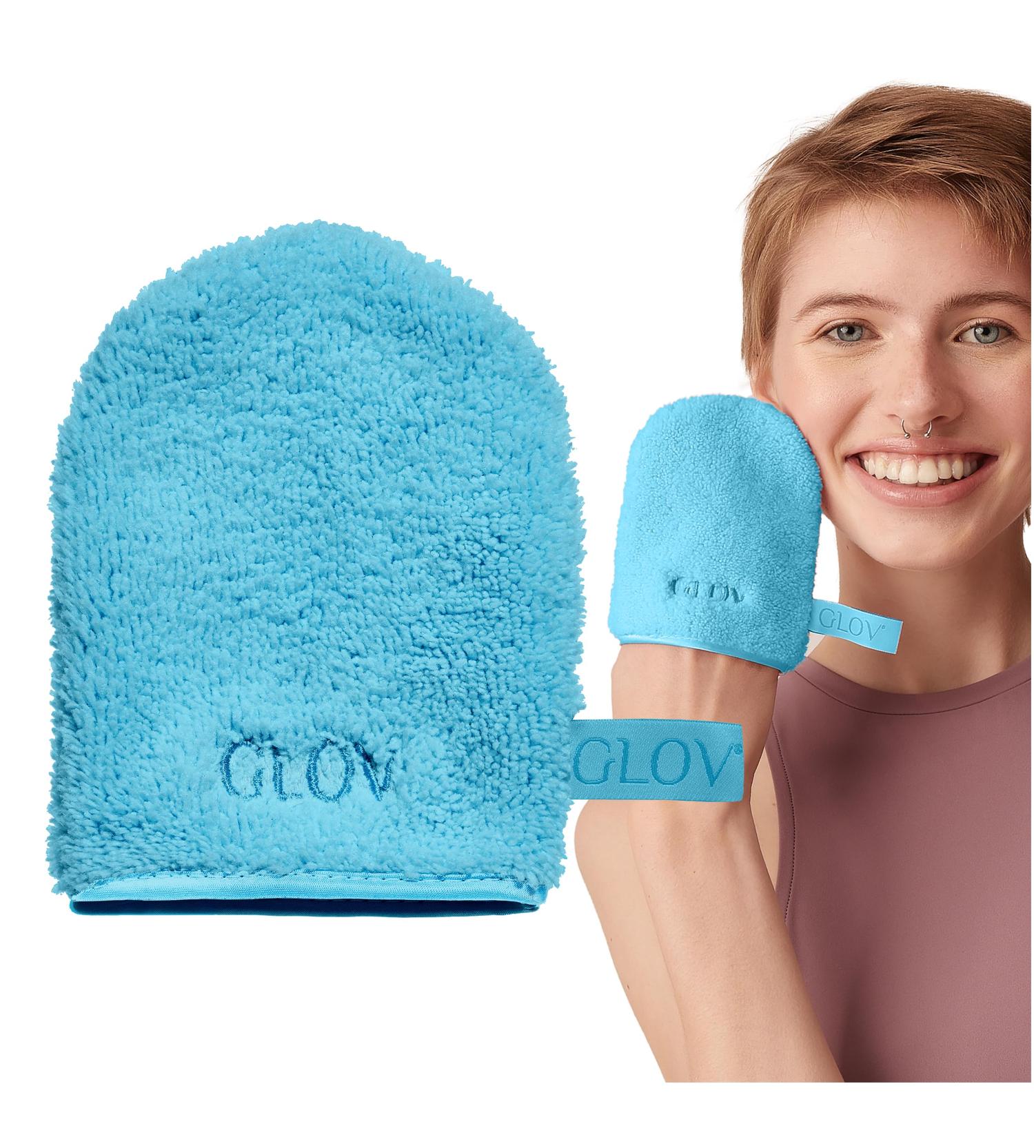 Cleansing Makeup Removal Glove Reusable Washable Mitt Eco Friendly Makeup Eraser Towel Microfiber Glove Face and Eye Make-Up Remover Just with Water Cleansing Cloth (Blue) - Buy Online on GoSupps.com
