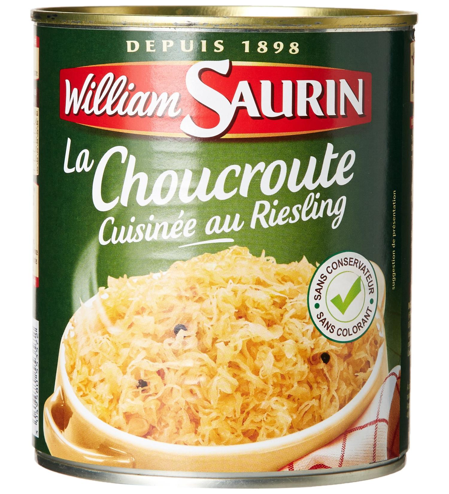 William Saurin Sauerkraut Cooked with Riesling 810g - Pack of 6 - Buy Online on GoSupps.com