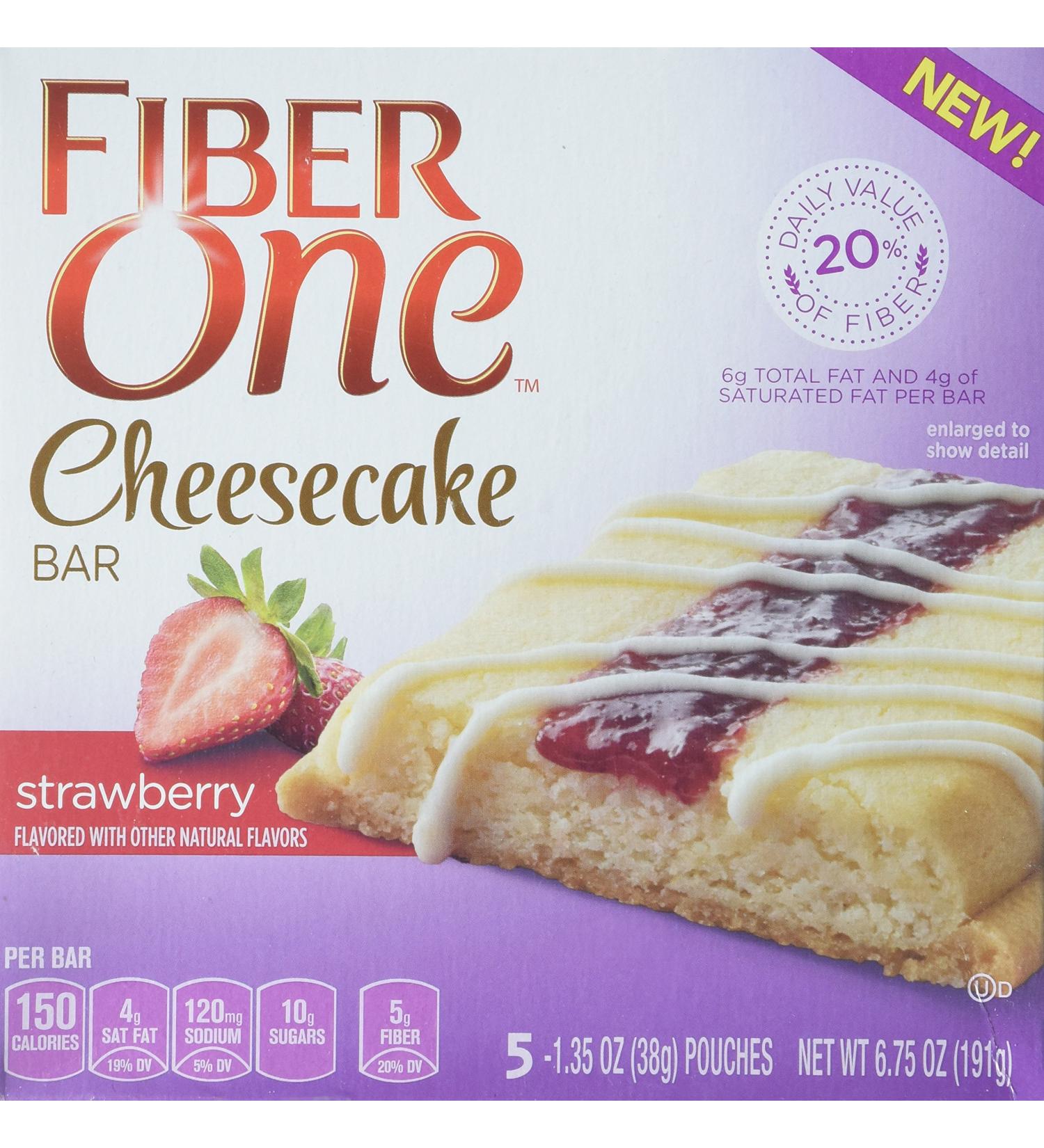Fiber One Cheesecake Bars - Strawberry Cheesecake (4 Pack) - Buy Online on GoSupps.com