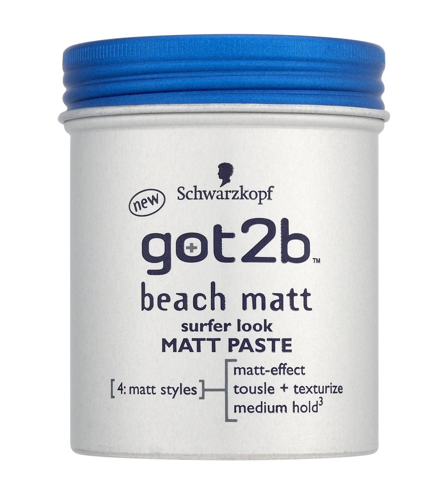 Schwarzkopf got2b Beach Matt Surfer Look Matt Paste 100ml (Pack of 2)