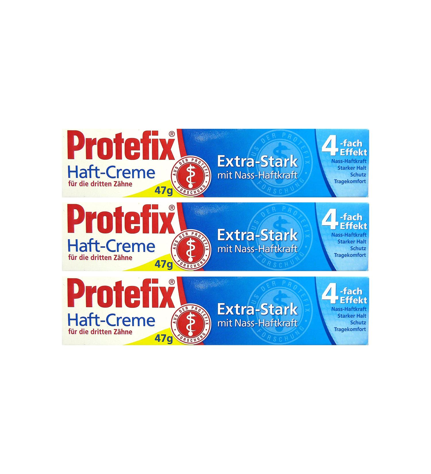 rotefix x Protecix adhesive cream for the third teeth 47 g extra strong with wet adhesion pack of 3