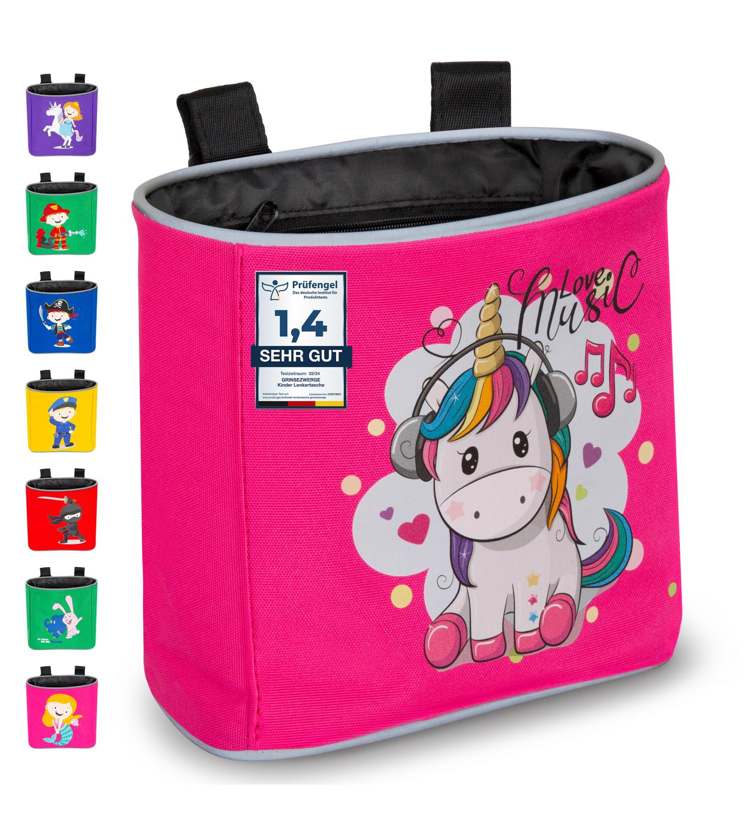 Grinse Dwarf Children Handlebar Bag | Radio Bicycle Handlebar Basket | Unicorn Emma Kids Bike Accessories | International Shipping Available - Buy Online on GoSupps.com