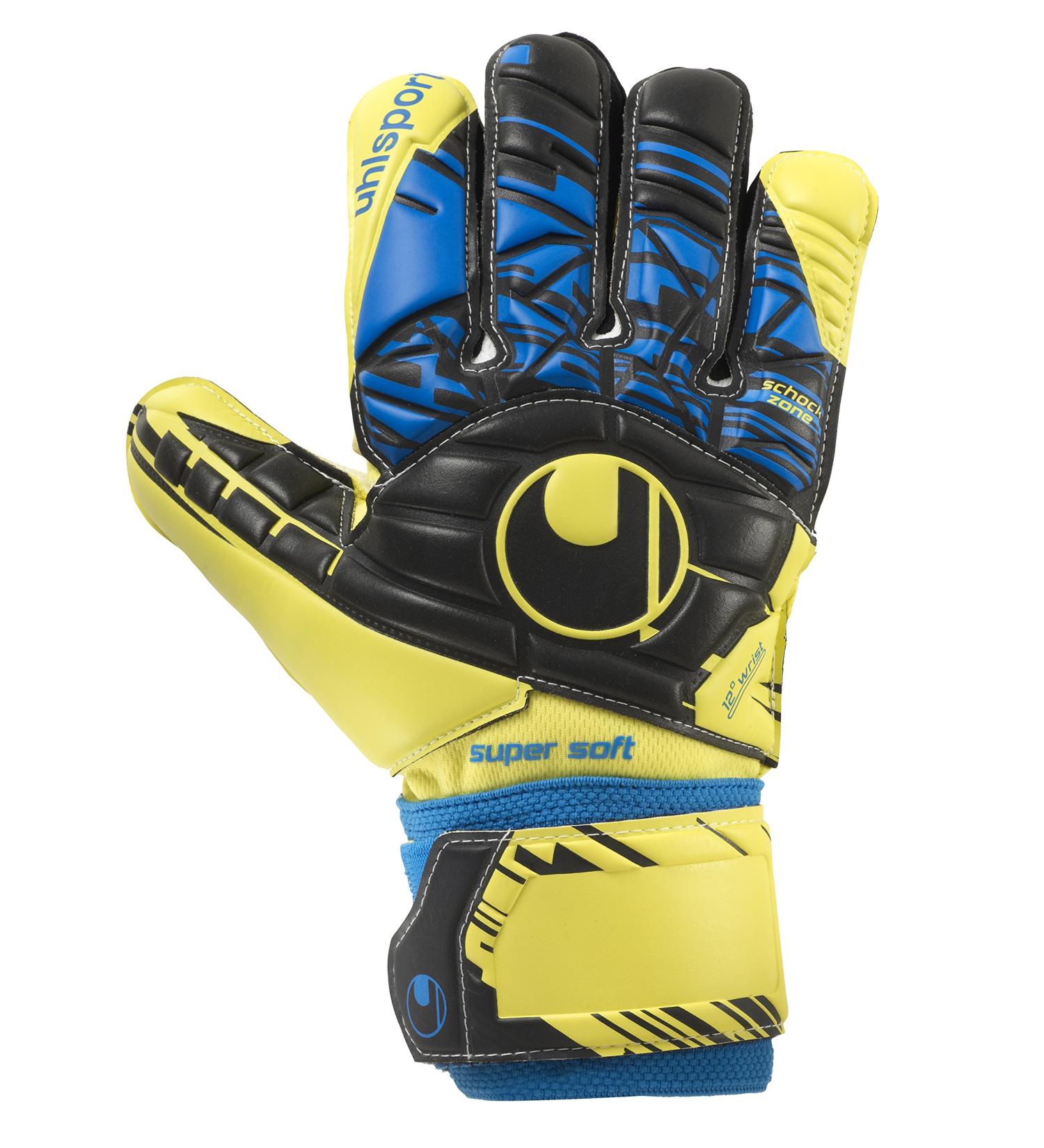 uhlsport Men's Speed Up Now Supersoft Goalkeeper Gloves 8.5 yellow/blue