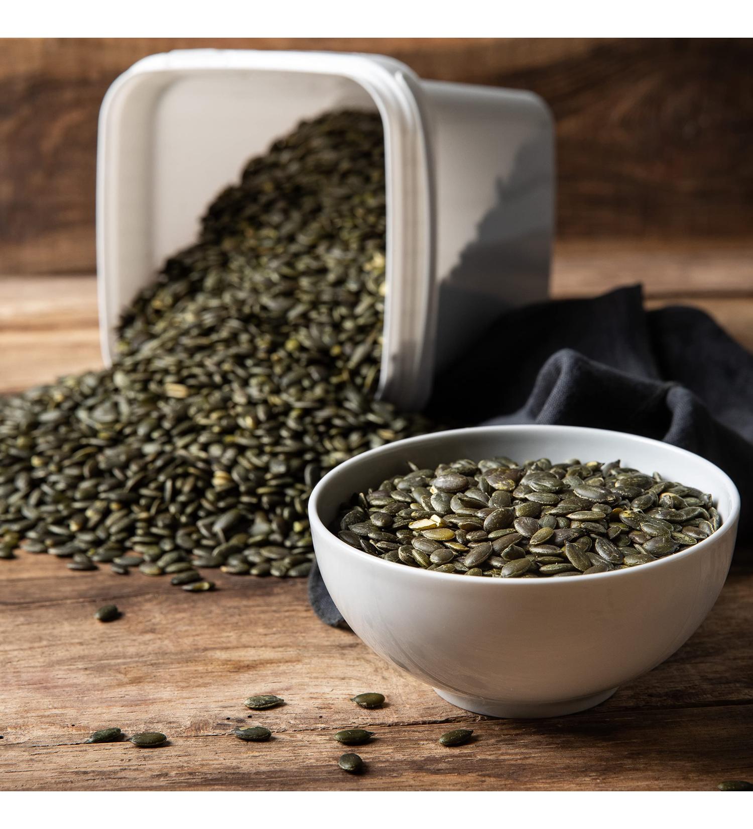 Premium 3.5kg Unsalted Green Pumpkin Seeds - Raw Vegan Shellless Untreated Snack by Your Brand  - Buy Online on GoSupps.com