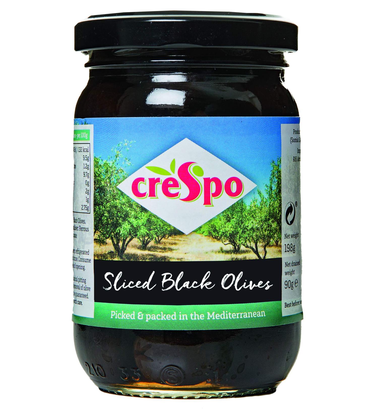 Crespo Sliced Black Olives 198 g - Buy Online on GoSupps.com