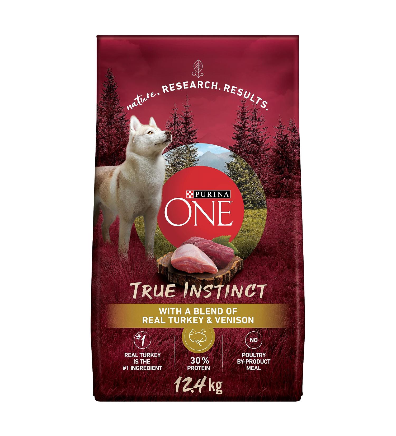 Purina ONE True Instinct High Protein Dry Dog Food Turkey & Venison - 12.4 kg Bag 12.4 kg (Pack of 1) Dog Food - Buy Online on GoSupps.com
