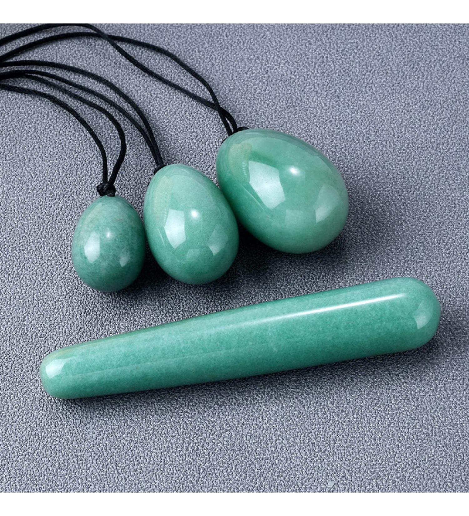 Yoni Egg & Cone Exercise Device | Strengthen Pelvic Floor Muscles | Crystal Massage Tool for Women | 4-Piece Fitness Set - Buy Online on GoSupps.com