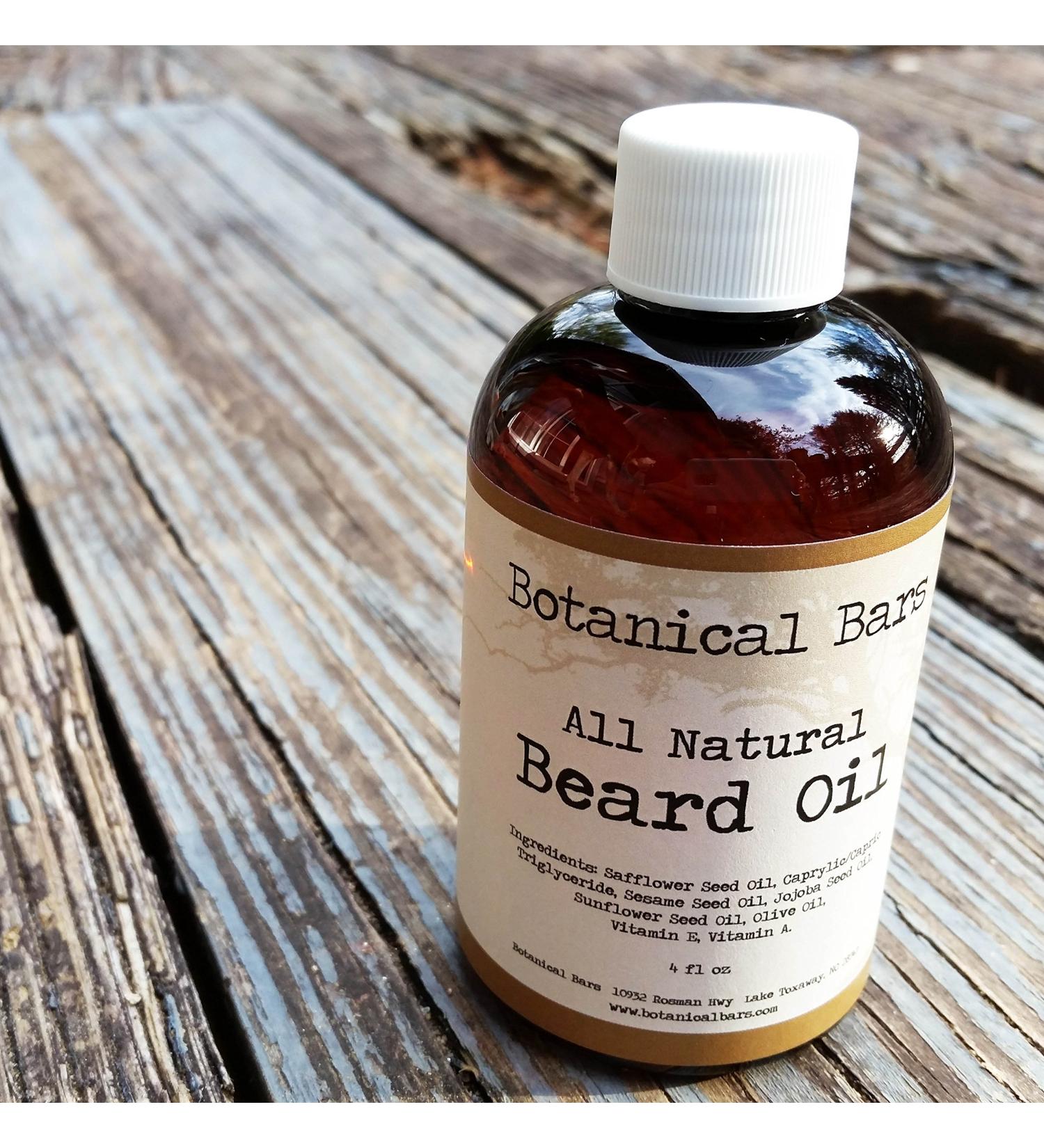 Unscented Beard Oil and Leave in Conditioner - Fragrance Free Beard Oil 4 oz - Handmade All Natural Beard Oil by Botanical Bars