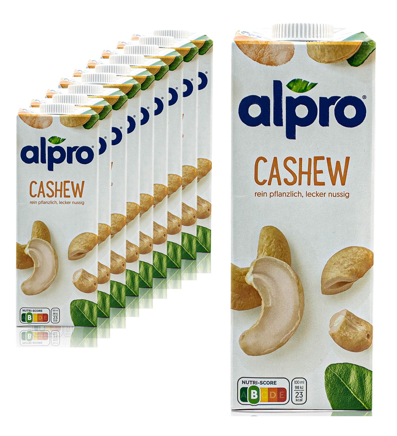 Alpro Cashew Drink Original - 10-Pack (1L) | 100% Plant-Based Nut Beverage - International Shipping Available - Buy Online on GoSupps.com