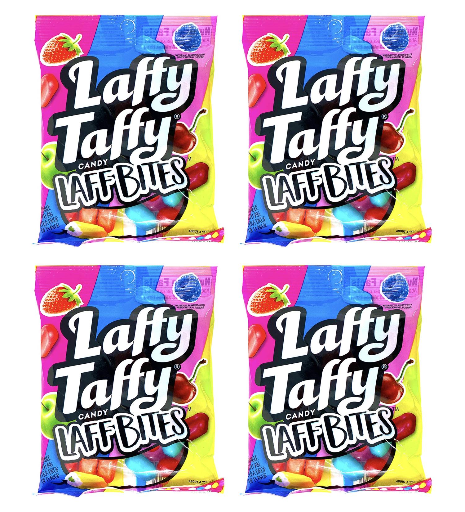Laffy Taffy Laff Bites Pack of 4  4.2 Ounce Bags  Laffy Taffy In a Crunchy Shell with Flavor Blast 4.2 Ounce (Pack of 4)