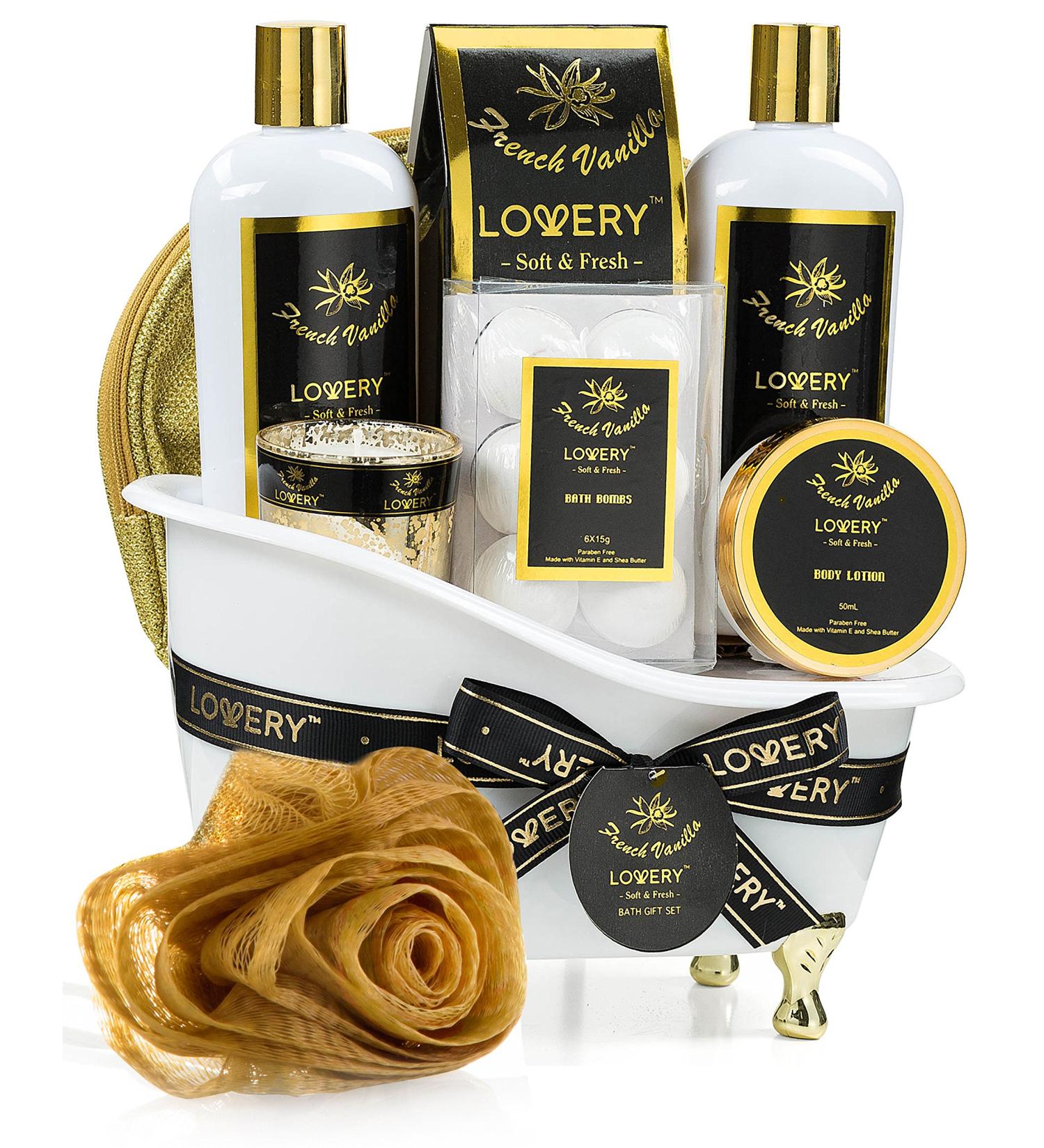 Father's Day Relaxation Gift Set - French Vanilla Spa Kit for Men and Women with Bath Bombs, Salts, Shower Gel, and More - Buy Online on GoSupps.com