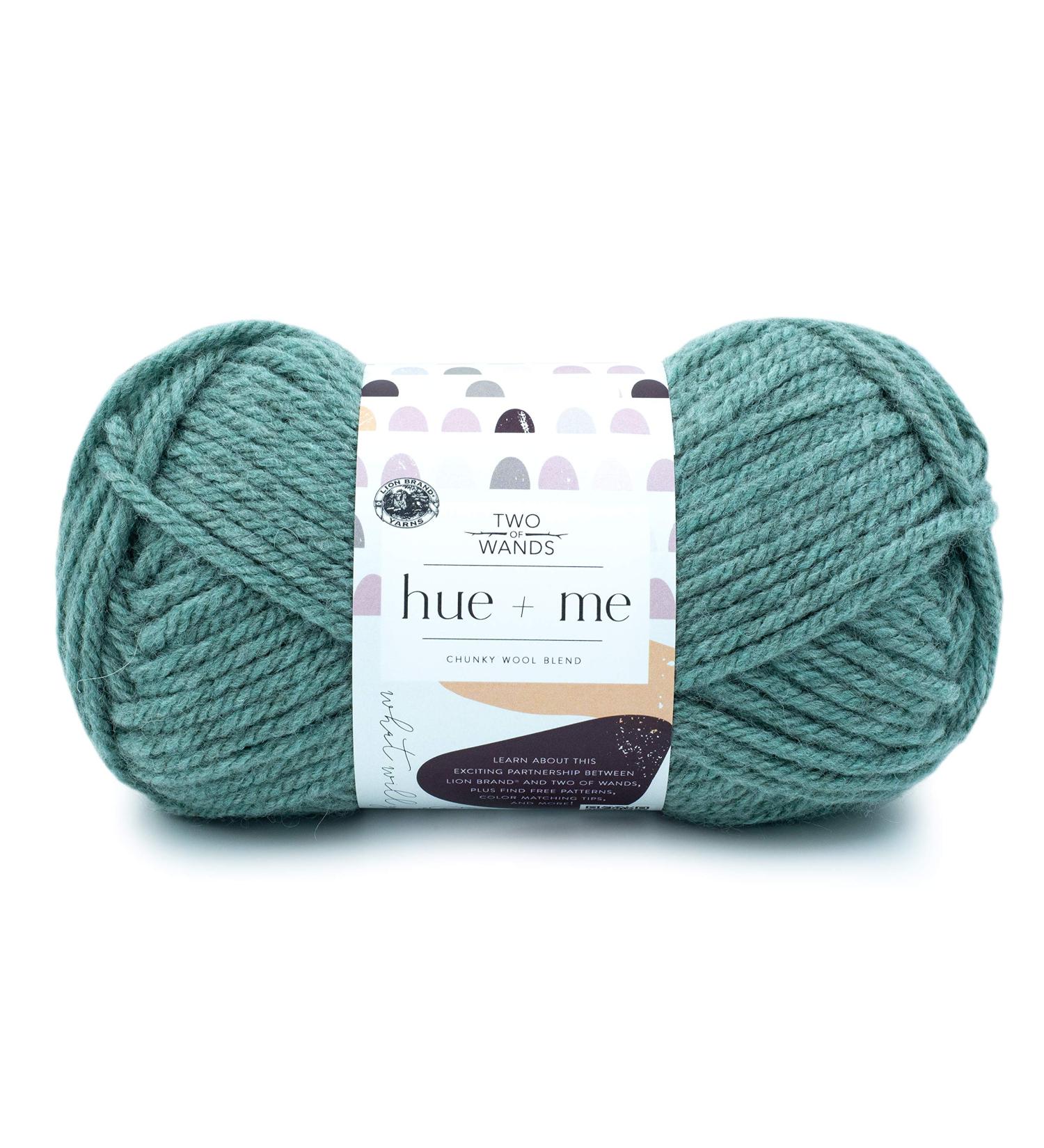 Lion Brand Hue + Me Yarn - Bulky Soft Yarn for Knitting, Crocheting, Crafting - Agave (1-Pack) - Buy Online on GoSupps.com