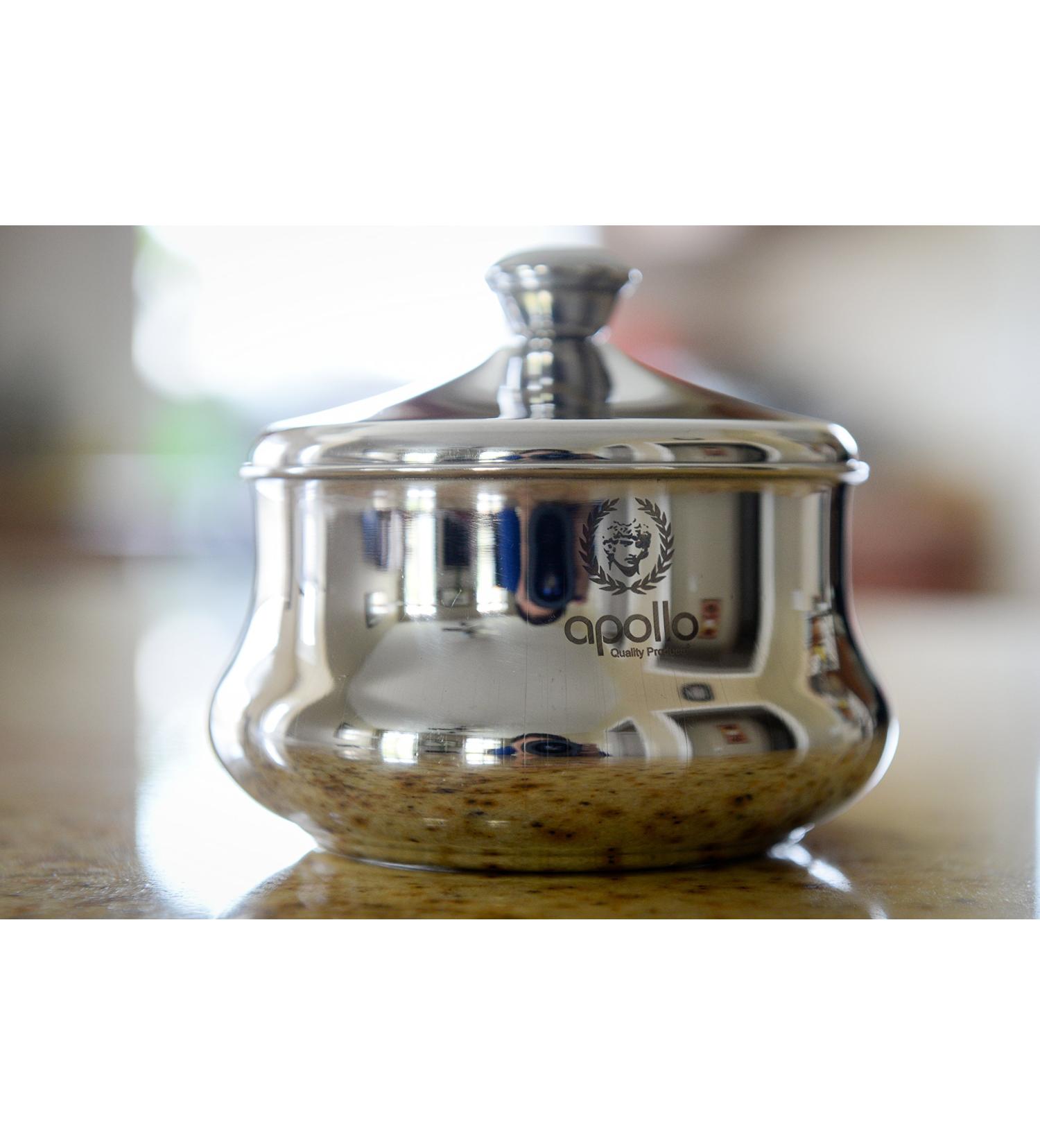 Apollo Stainless Steel Shaving Bowl with Lid - Elegant Addition to Wet Shaving Kit - Designed in the USA - Buy Online on GoSupps.com