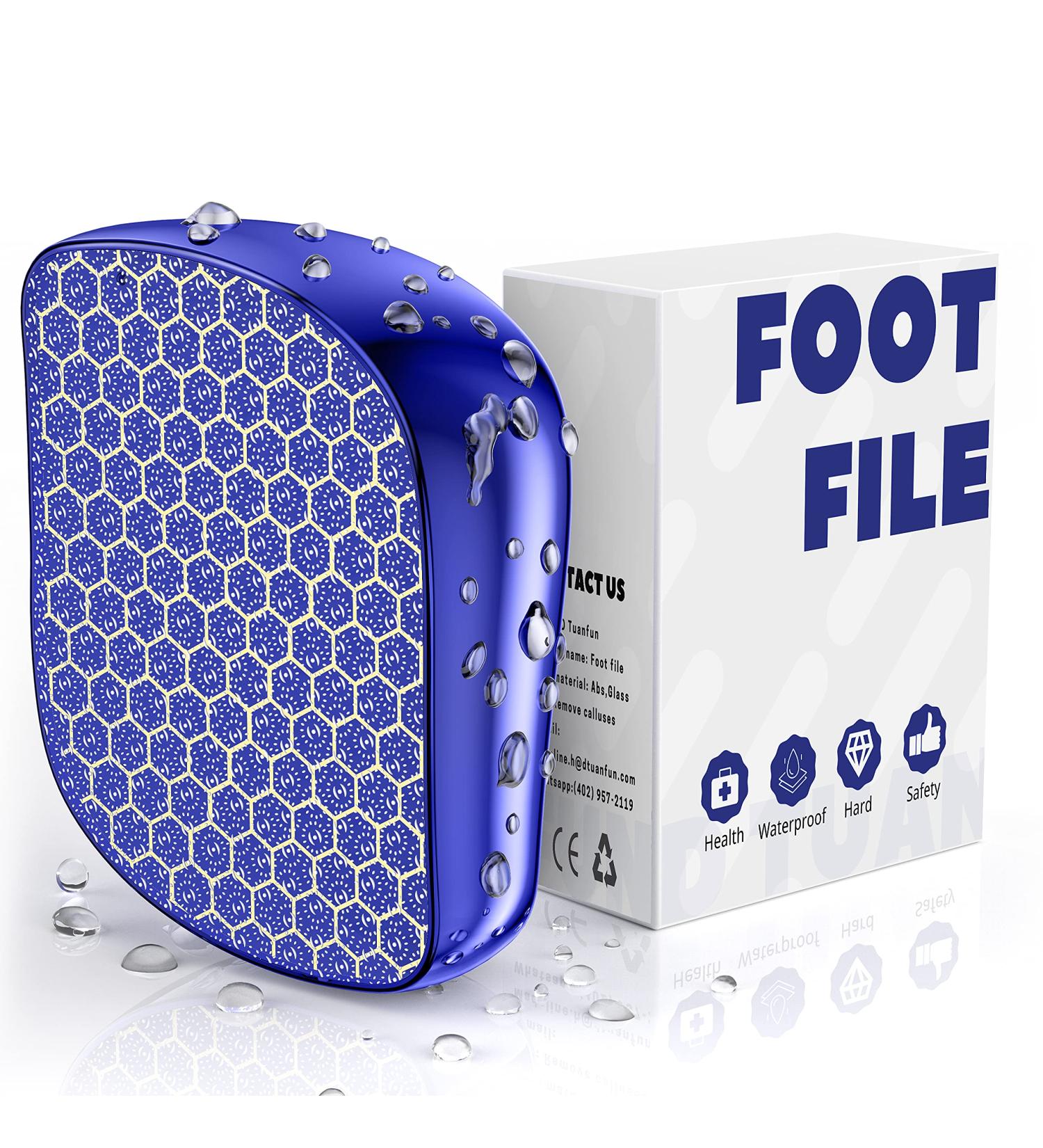Portable Nano Glass Foot File - Professional Callus Remover for Wet/Dry Use | Painless Foot Care Tool for Cracked Skin | Pedicure Kit in Blue - Buy Online on GoSupps.com