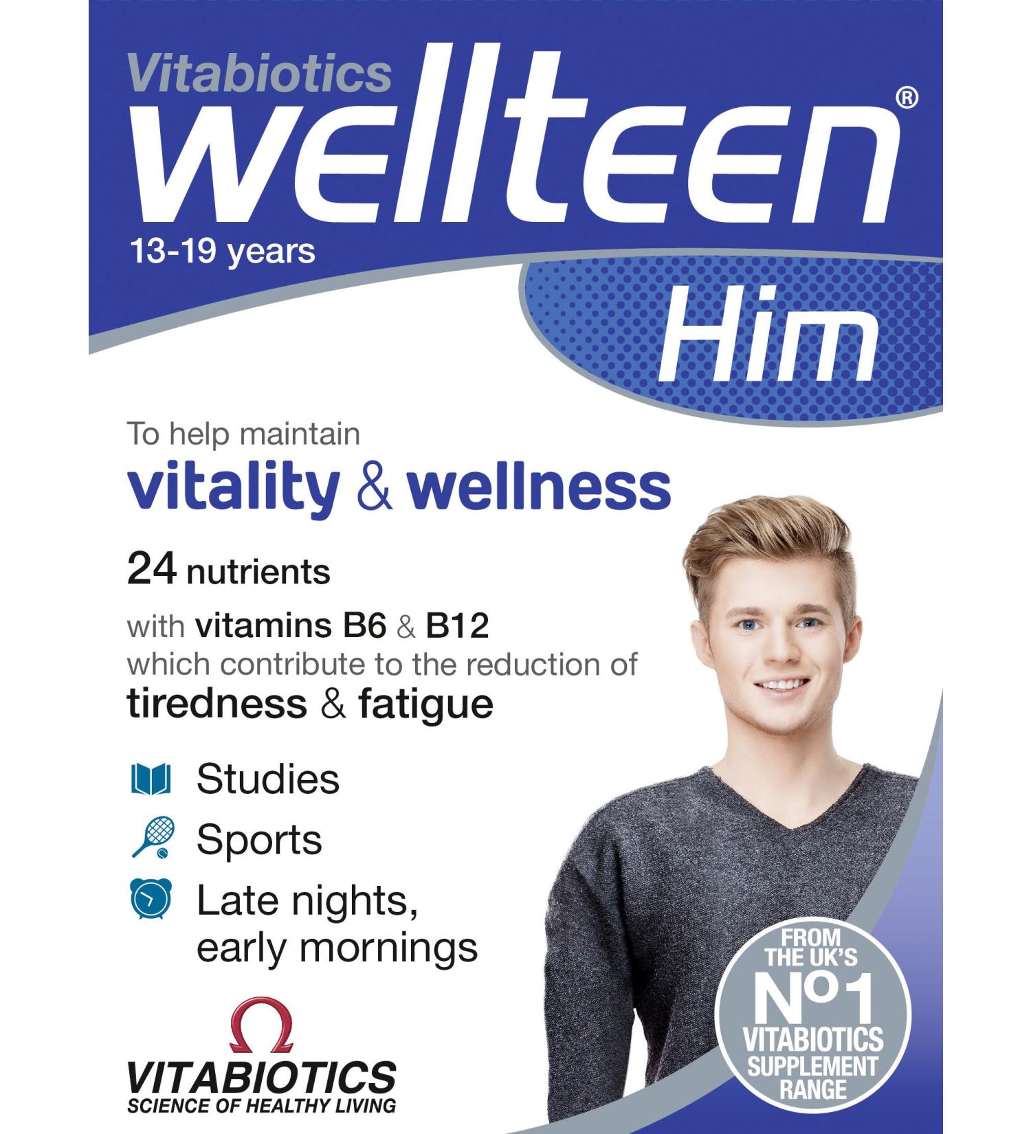 Vitabiotics Wellteen Him Original Tablets - 30 Count for Teenage Boys - Buy Online on GoSupps.com