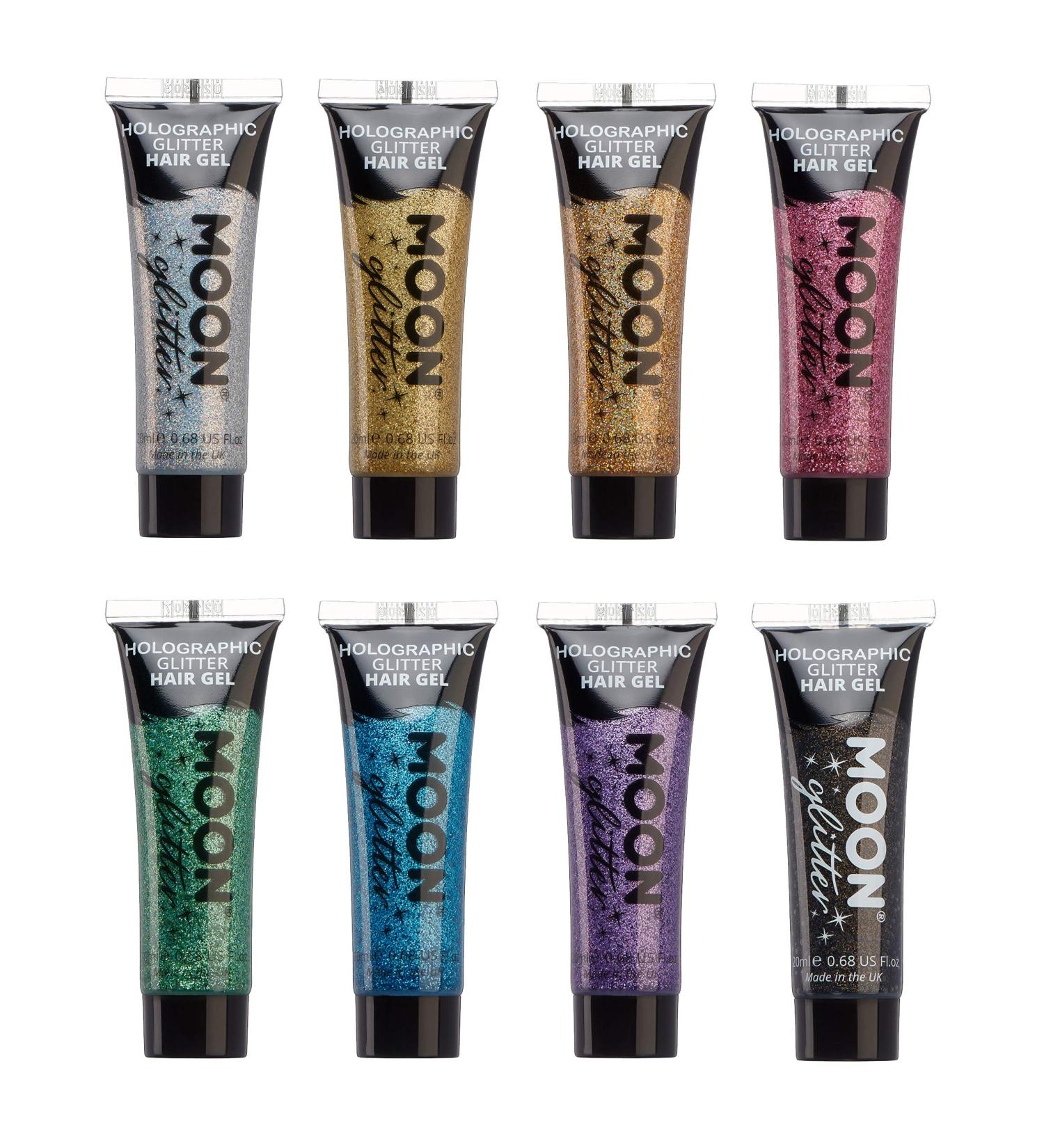 Buy Moon Glitter Holographic Hair Gel - Set of 8 (0.67fl oz) | Best International Shipping - Buy Online on GoSupps.com