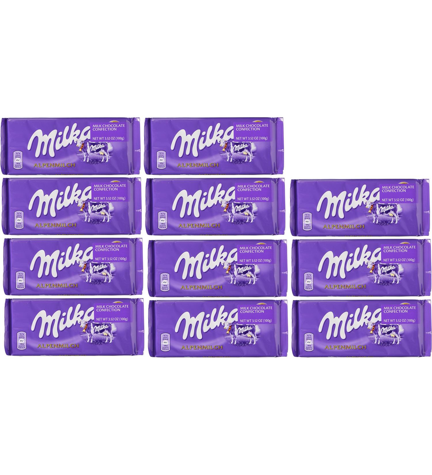Milka Chocolate Alpine Milk - 10+1 Pack | World's Best Quality - Buy Online on GoSupps.com